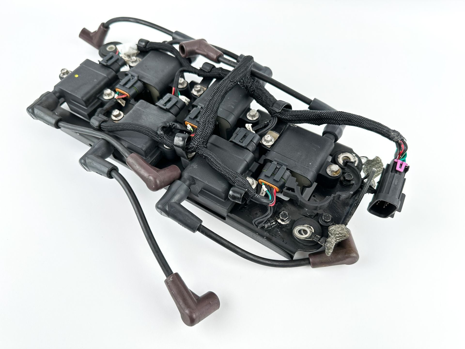 2015 Mercury 250 HP 2 Stroke Outboard Ignition Coil Set W/ Plate 879984A1 OEM