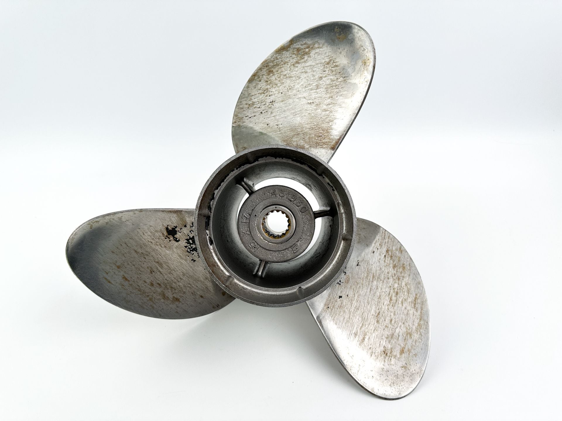 Johnson Evinrude OMC Stainless Steel 3 Blade Prop Propeller 15" x 17P 431930 LH