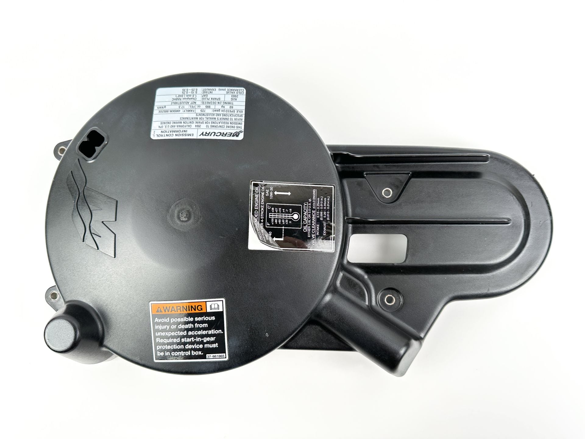 2004 Mercury 60 HP 4 Stroke Outboard Flywheel Cover 859284T2 OEM