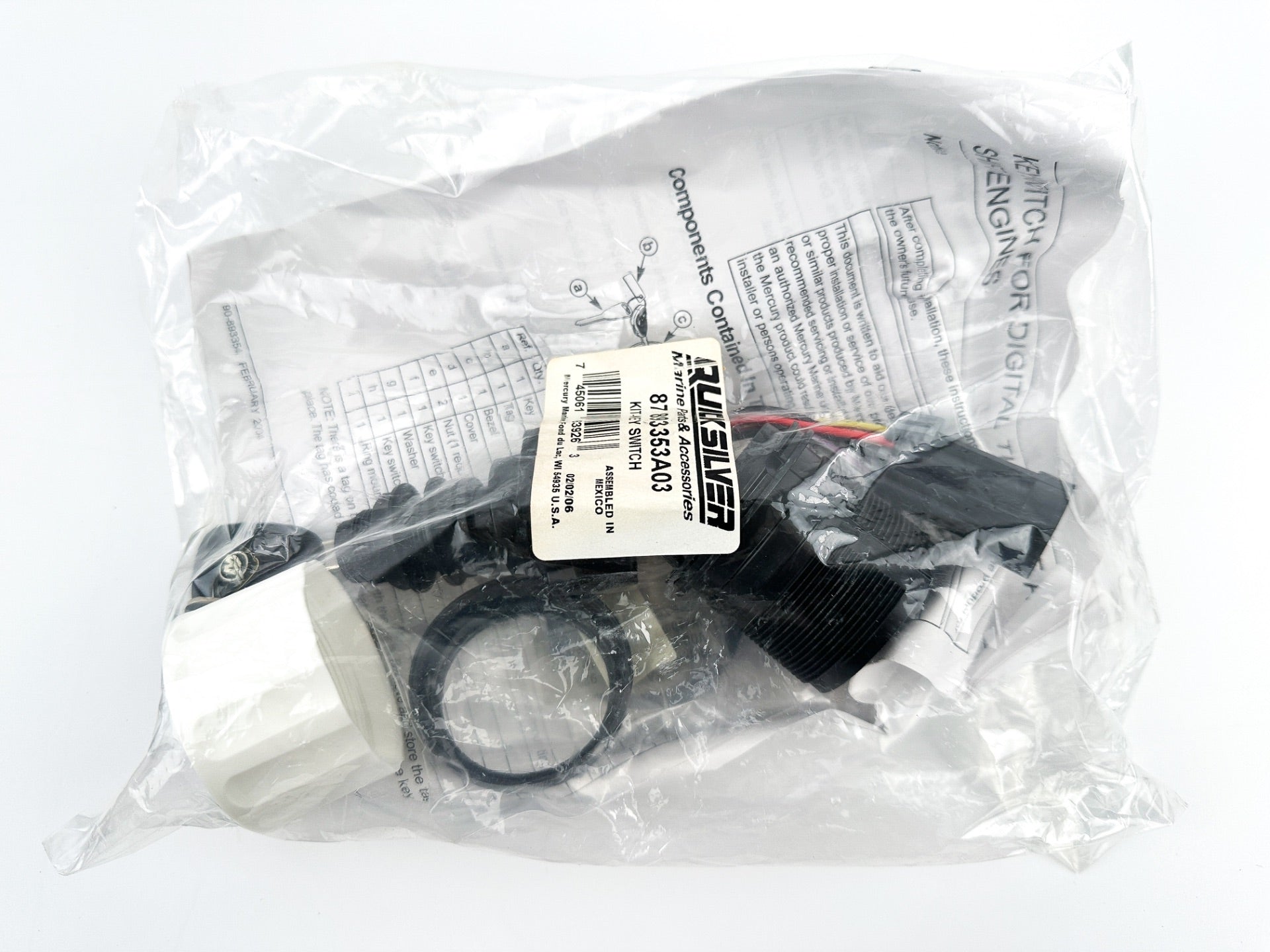 Mercury Smartcraft DTS Boat Command Module Kit With Ignition Key Switch 896372K02