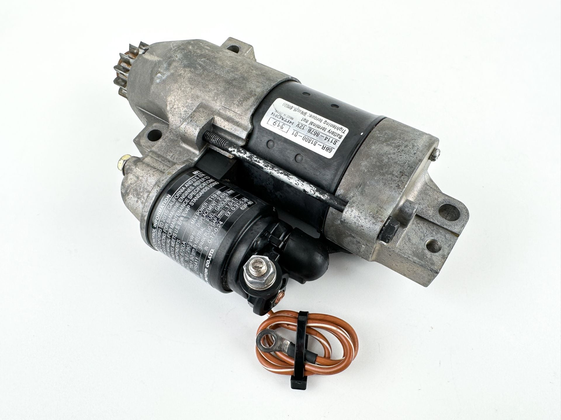 2015 Yamaha 150 HP 4 Stroke Outboard Starter Motor 6BR-81800-01-00 OEM