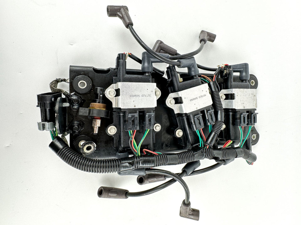 2007 Mercury 225 HP 2 Stroke Outboard Ignition Coil Set W/ Plate 856991A1 OEM