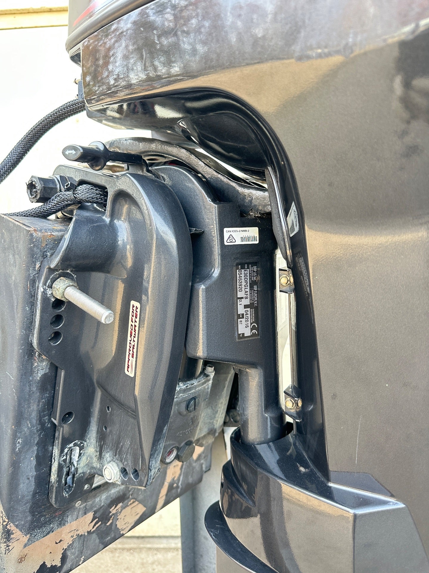 2016 Evinrude 30HP Etec 2 Stroke Outboard Engine W/ 20" Shaft - 78 Hours