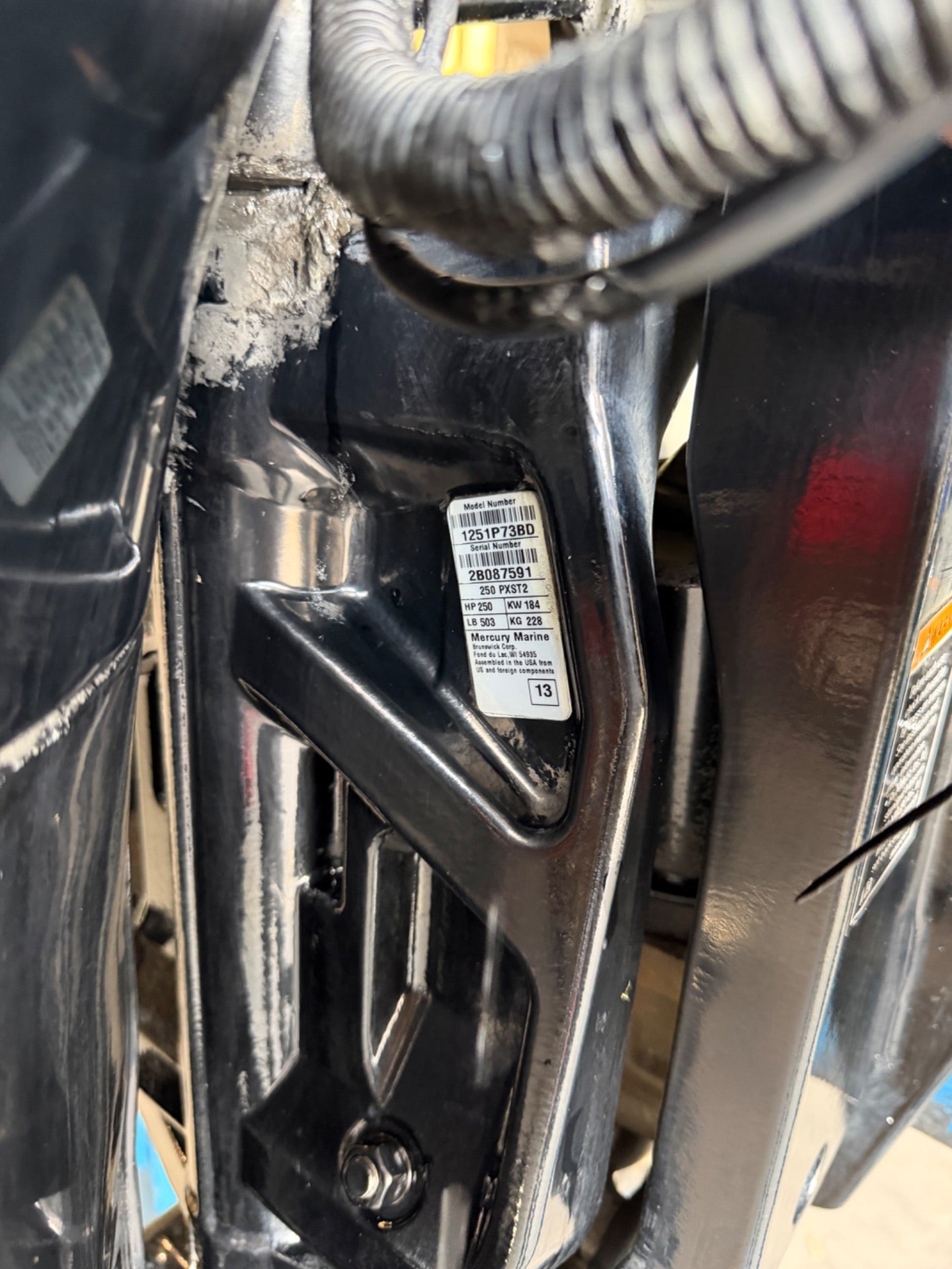 2013 Mercury 250HP Optimax Pro Xs W/ 20" Torque Master 2 - Fresh Water