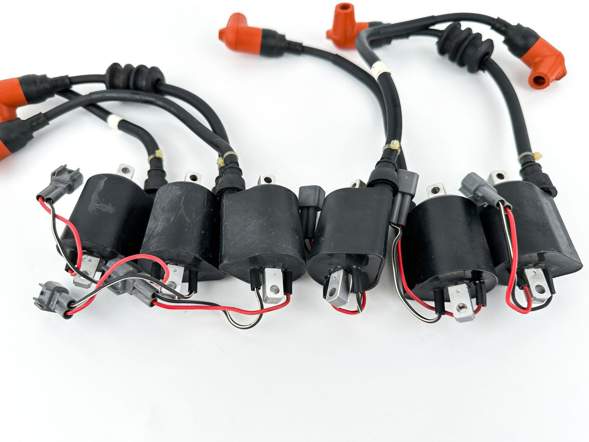 2002-2003 Yamaha 200 HP 2 Stroke Outboard Ignition Coil Set 68F-82310-11-00