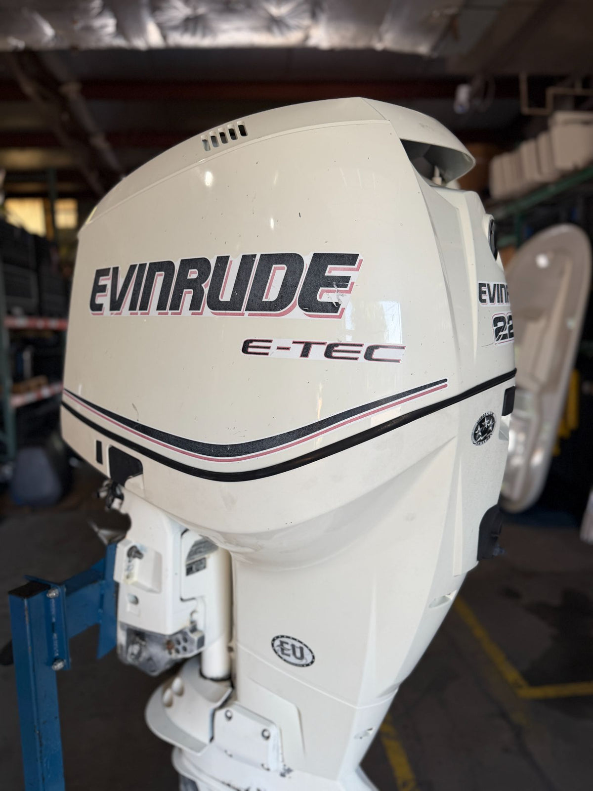 2012 Evinrude Etec 225HP 2 Stroke Outboard Engine 25" Shaft 438 Hours