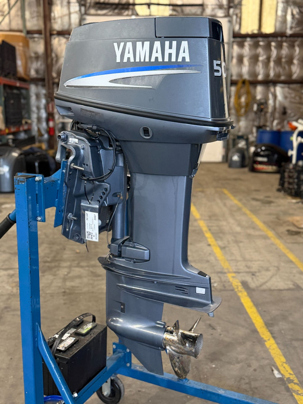 2007 Yamaha 50HP 2 Stroke Outboard Engine With 20" Shaft - Fresh Water