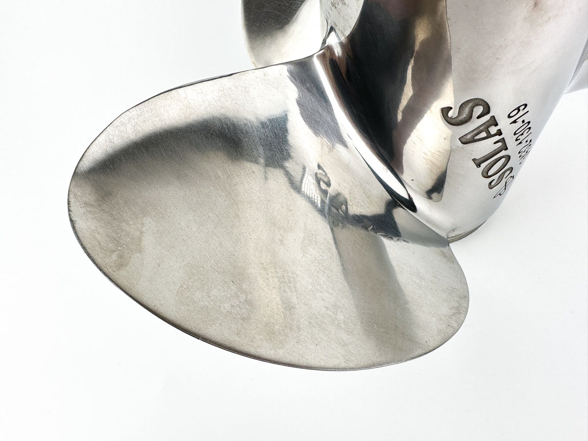 Solas Stainless Steel Propeller Prop 3 Blade 13" X 19P Left Hand Counter