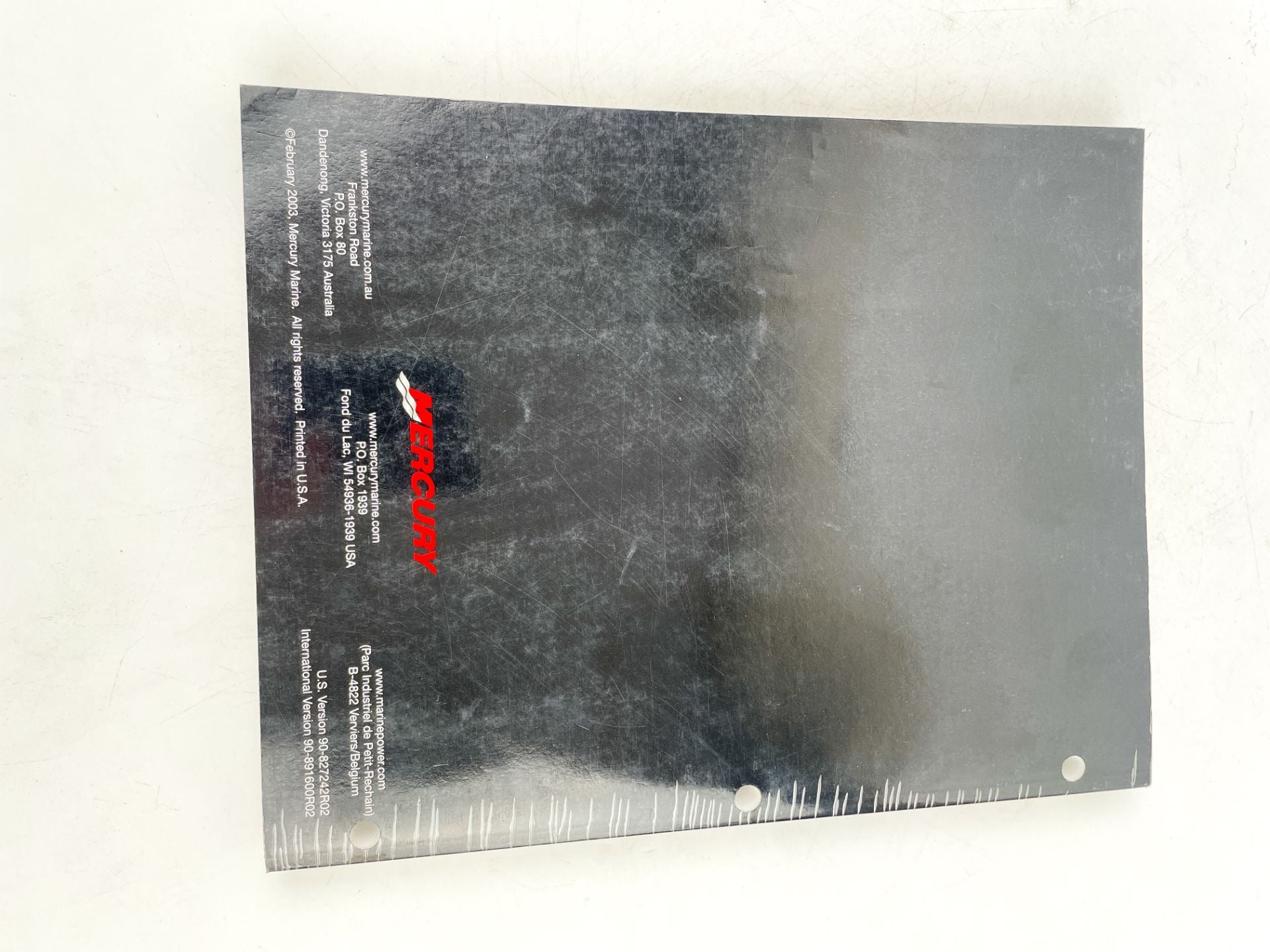 Mercury Service Manual 6/8/9.9/10/15 Starting Model Year 1986 90-827242R02