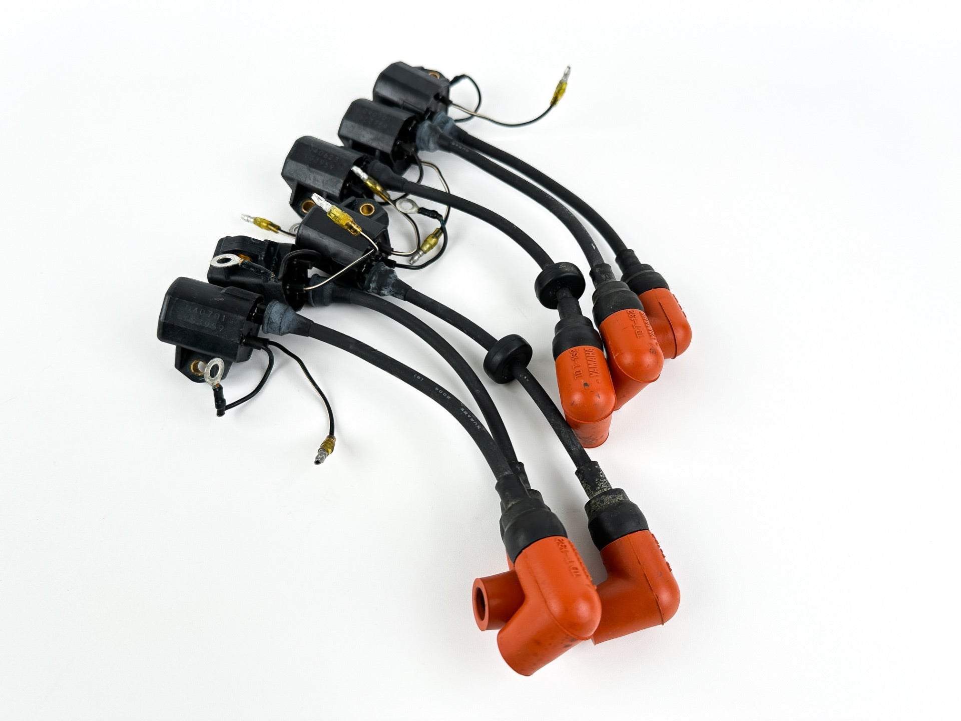 2005 Yamaha 150 HP 2 Stroke Outboard Ignition Coil Set 6E3-82370-21-00 Tested