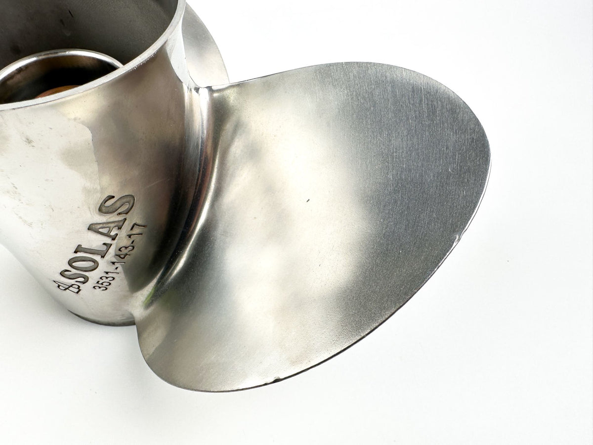 Solas Stainless 3 Blade Steel Propeller 14 1/4" x 17P Right Hand