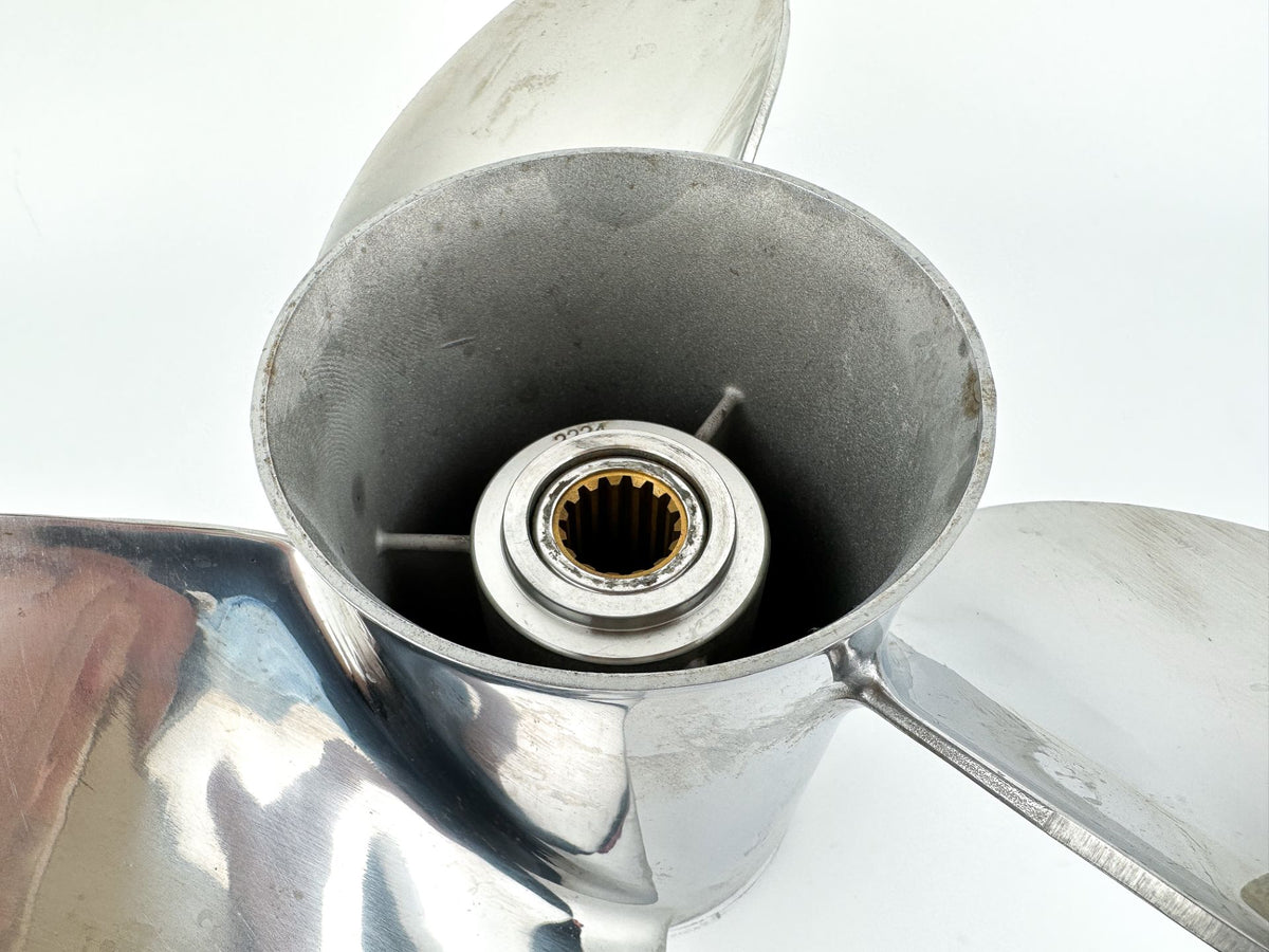 Suzuki Stainless Steel 3 Blade Propeller Prop 16" x 18P Left Hand Counter