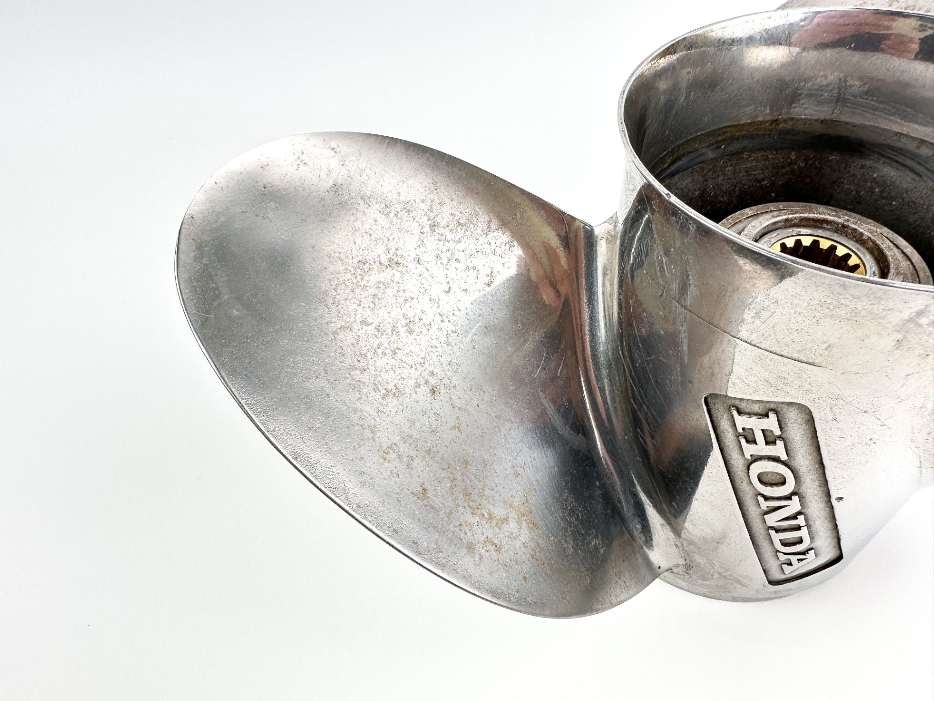 Honda Stainless Steel 3 Blade 14 1/4 x 19 LH Prop 58233-ZY3-B19H