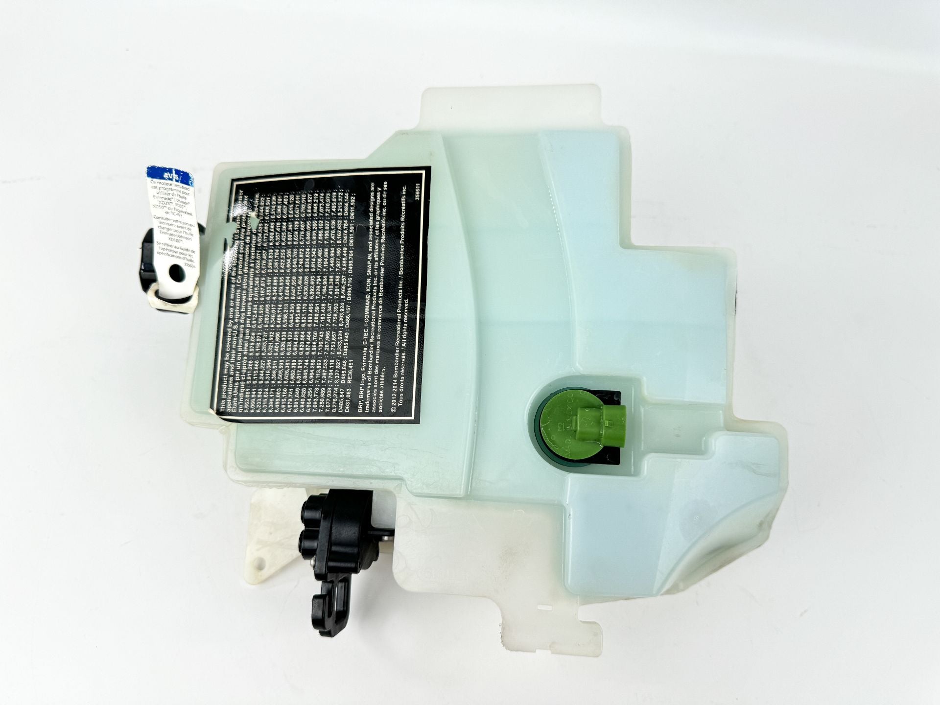 2015 Evinrude 30 HP 2 Stroke Outboard Oil Tank W/ Pump 5008994 OEM