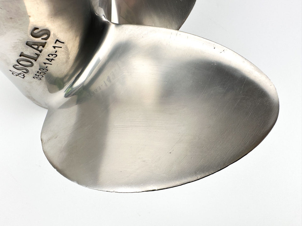 Solas Stainless Steel 4 Blade Propeller Prop 14 1/4" X 17P Right Hand