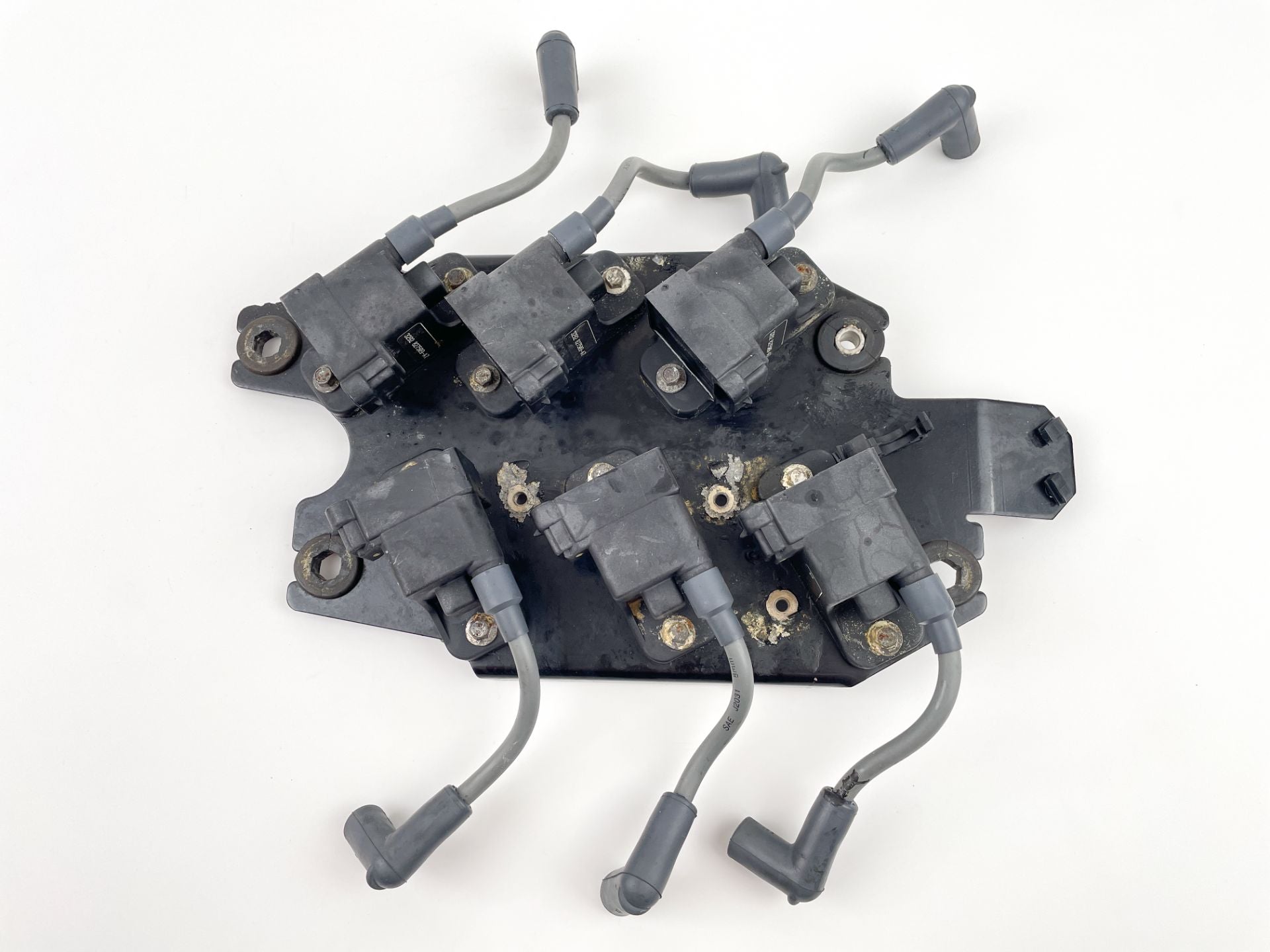 2003 Mercury 200 HP 2 Stroke Outboard Ignition Coil Set W/ Plate 827509T7 OEM