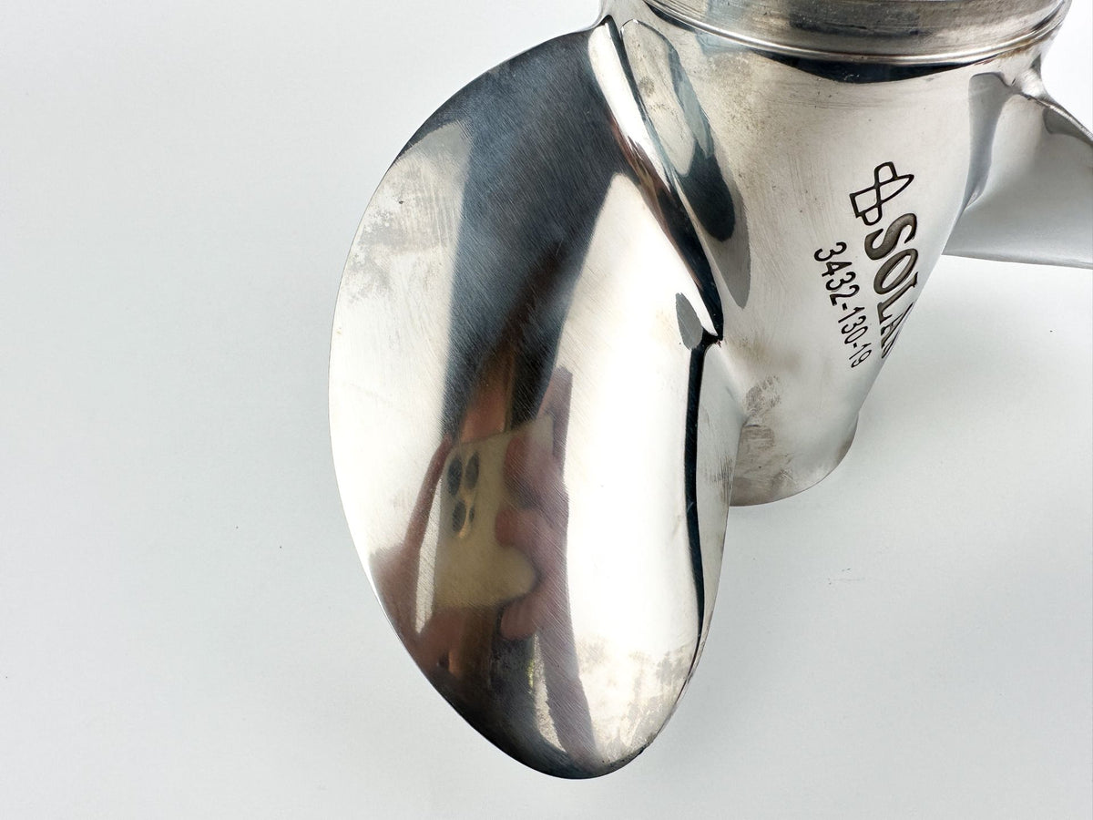 Solas Stainless Steel Propeller Prop 3 Blade 13" X 19P Left Hand Counter