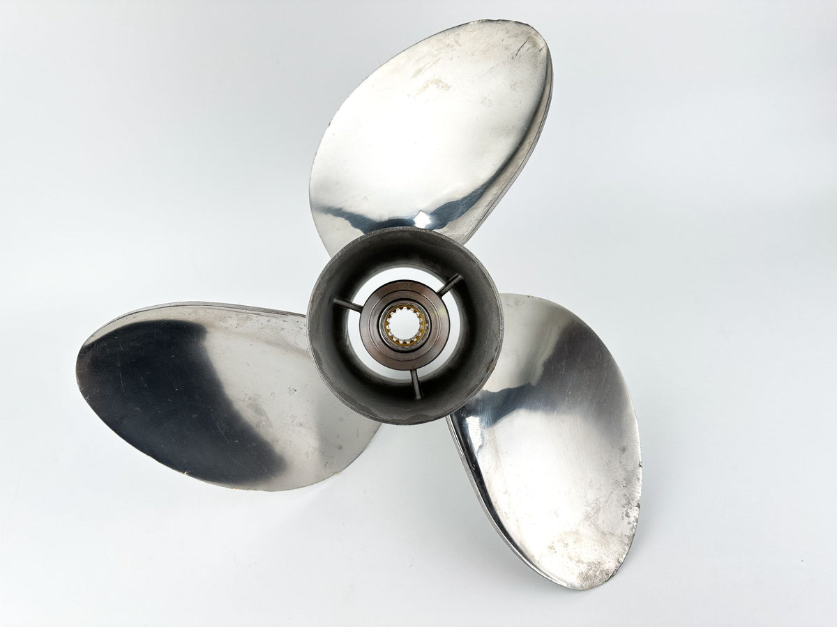 Suzuki Stainless Steel 3 Blade Propeller Prop 16" x 18P Left Hand Counter