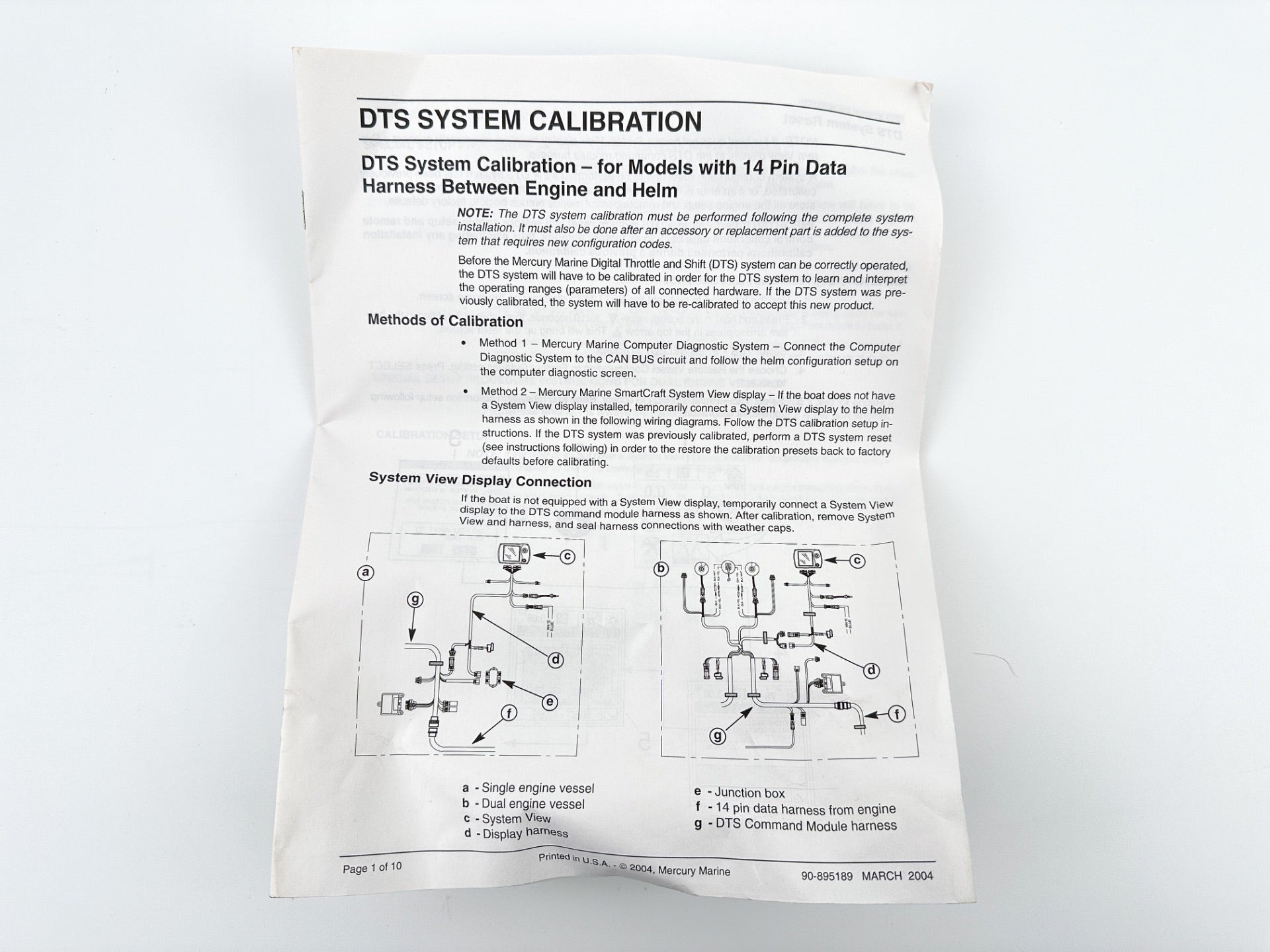 Mercury DTS Top Mount Digital Control Box Assembly Binnacle 877775A08