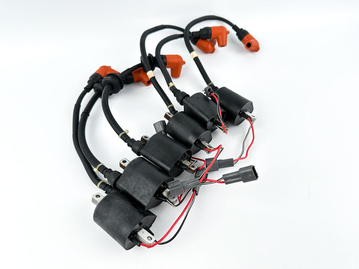 2002 Yamaha 200 HP 2 Stroke Outboard Ignition Coil Set 68F-82310-01-00 OEM
