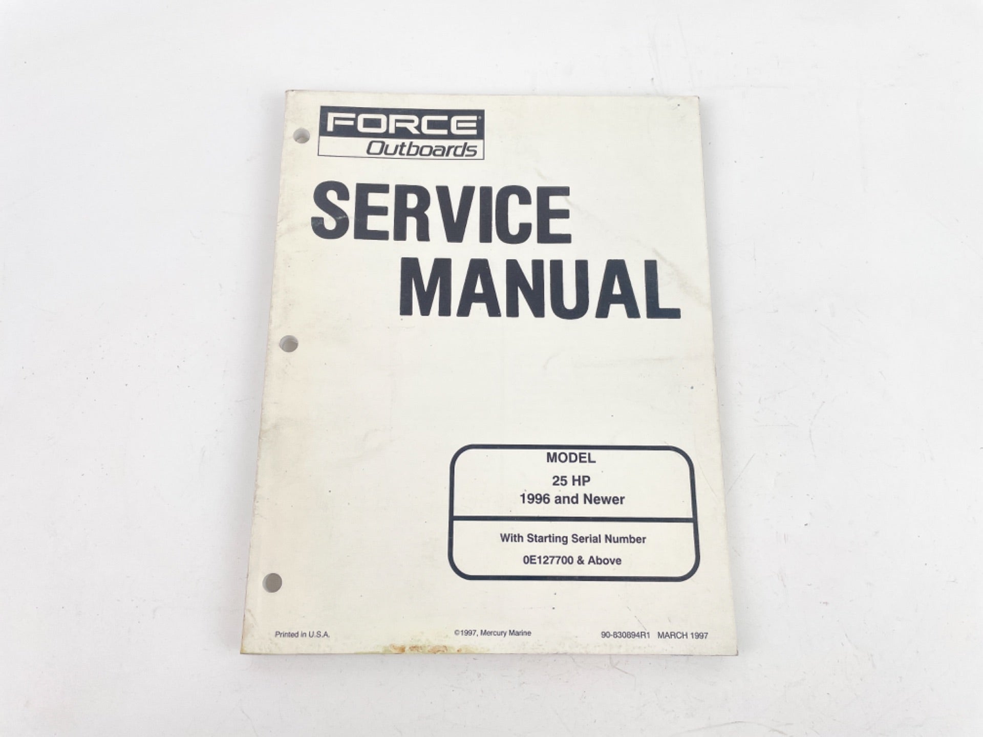 1998 Force Service Manual Model 25 HP Boat Engine Outboard Item 90-830894R1