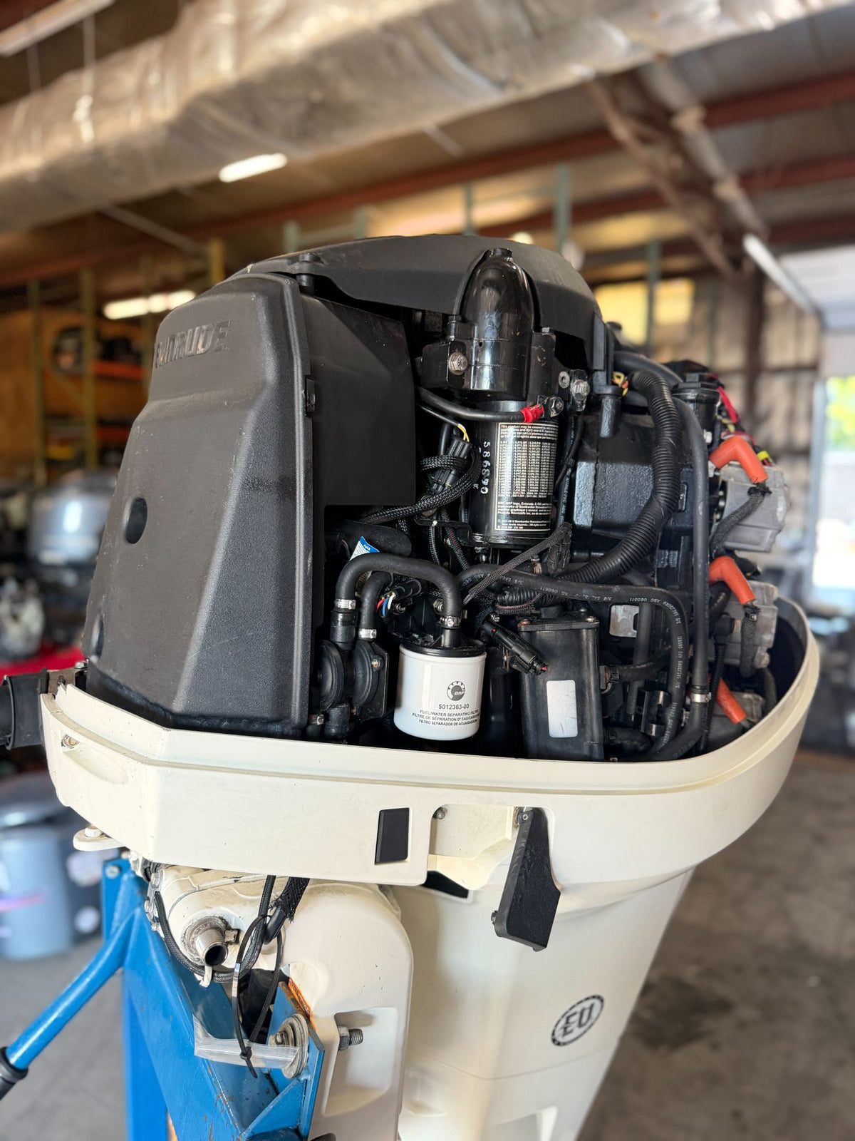 2012 Evinrude Etec 225HP 2 Stroke Outboard Engine 25" Shaft 438 Hours
