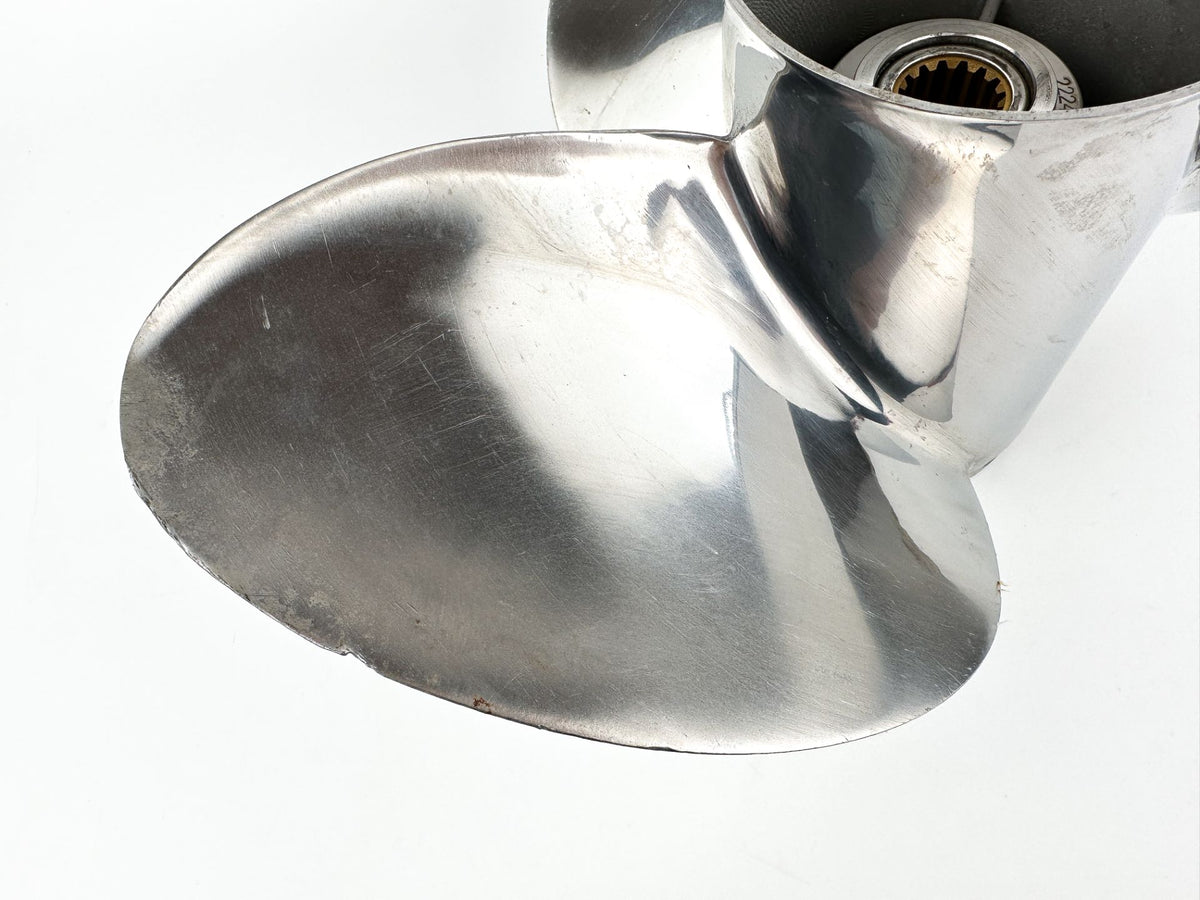 Suzuki Stainless Steel 3 Blade Propeller Prop 16" x 18P Left Hand Counter