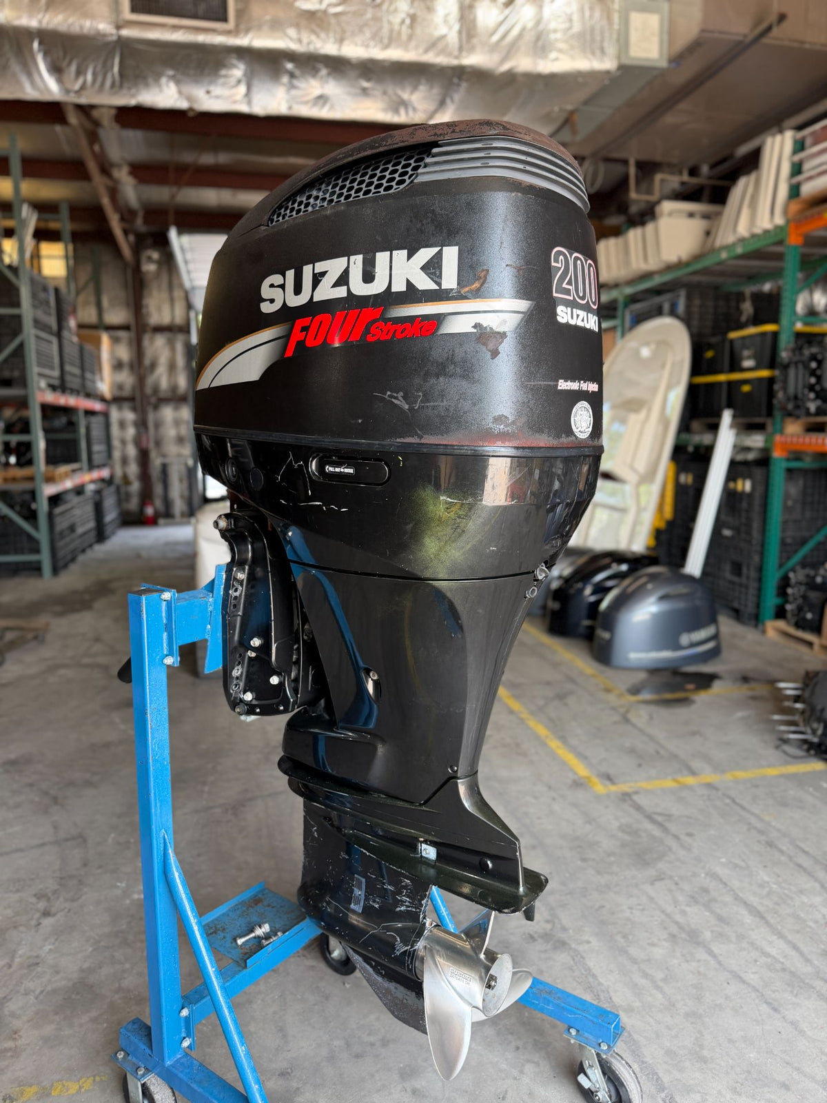 2007 Suzuki 200HP V6 4 Stroke Outboard Engine 25" Shaft - Needs Work