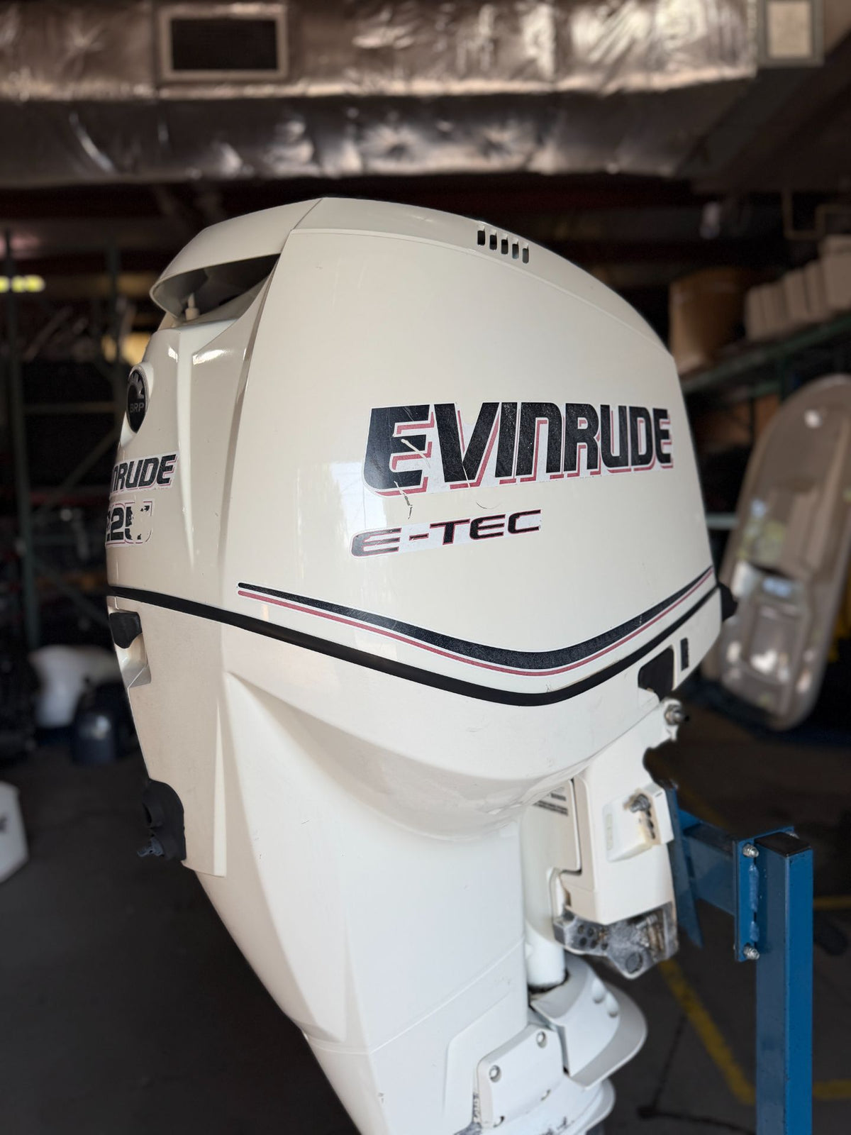 2012 Evinrude Etec 225HP 2 Stroke Outboard Engine 25" Shaft 438 Hours