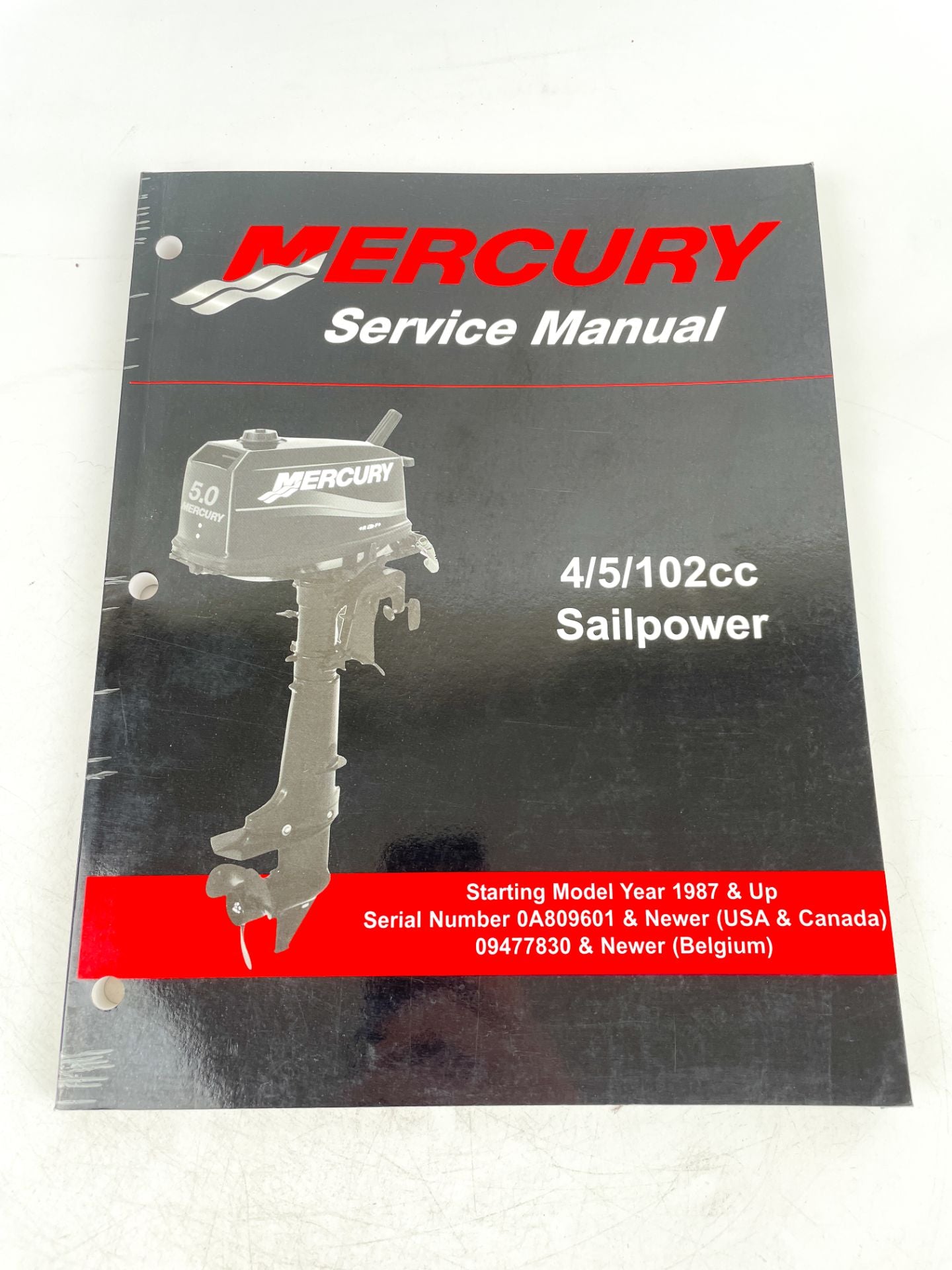 2003 Mercury Outboard factory manual 4 5 hp 102CC Sailpower 1987 90-17308R02