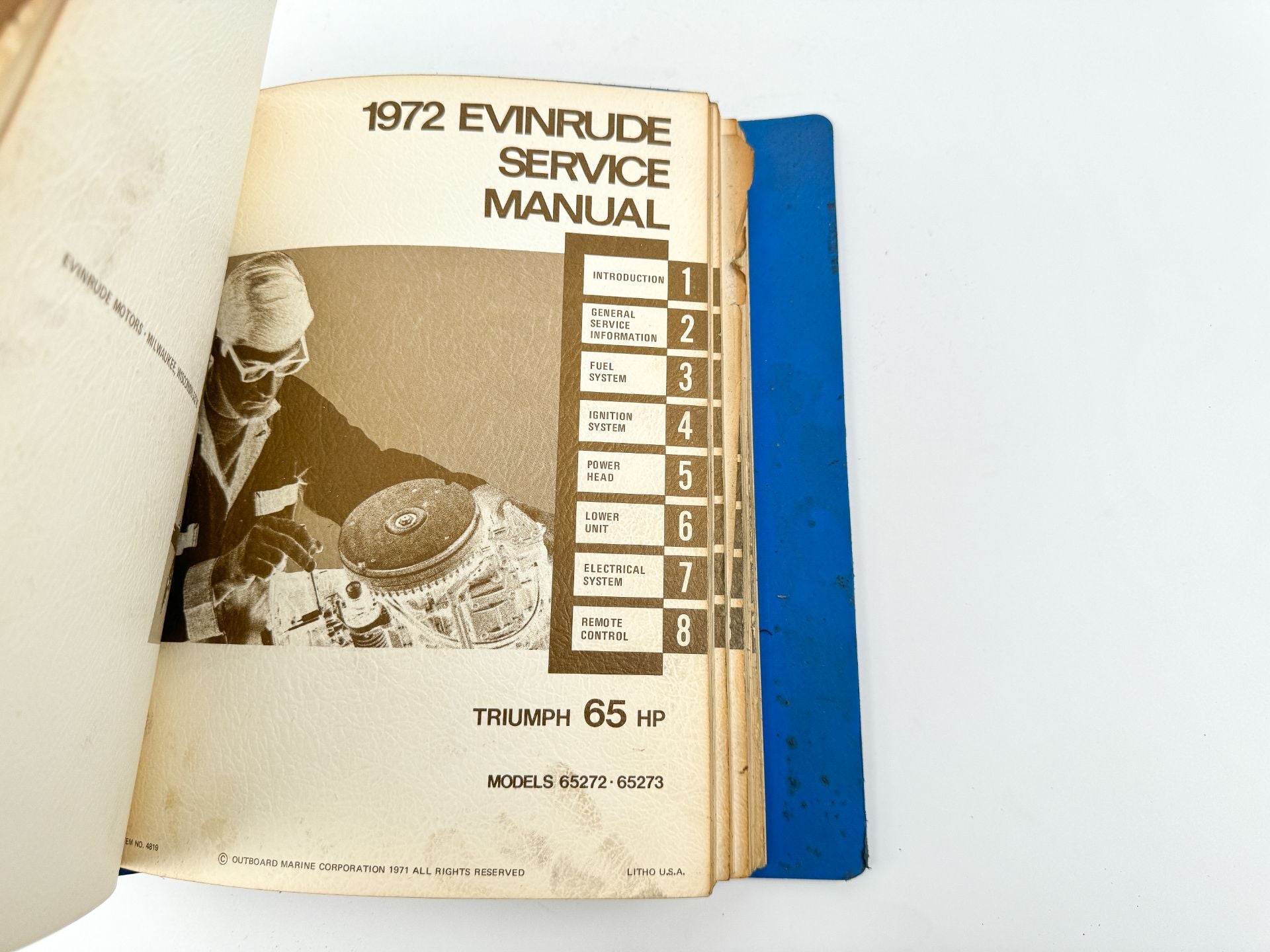 1971-1972 Evinrude Service Manual Book Set