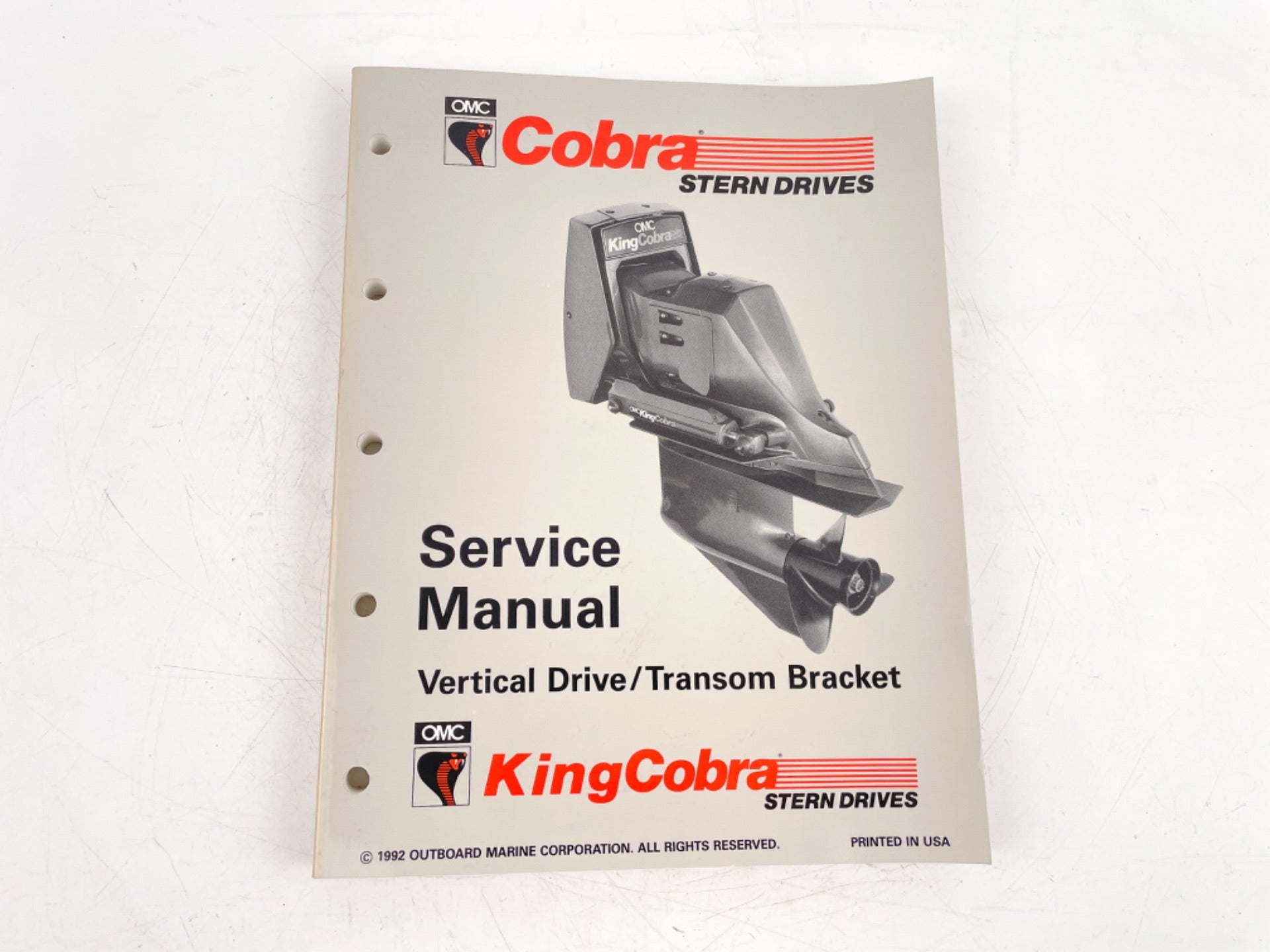 OMC Cobra Stern Drives Service Manual Vertical Drive/Transom Bracket 508289