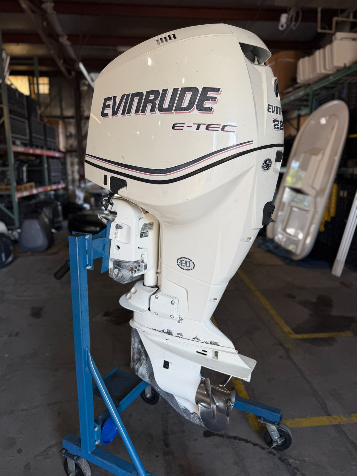 2012 Evinrude Etec 225HP 2 Stroke Outboard Engine 25" Shaft 438 Hours