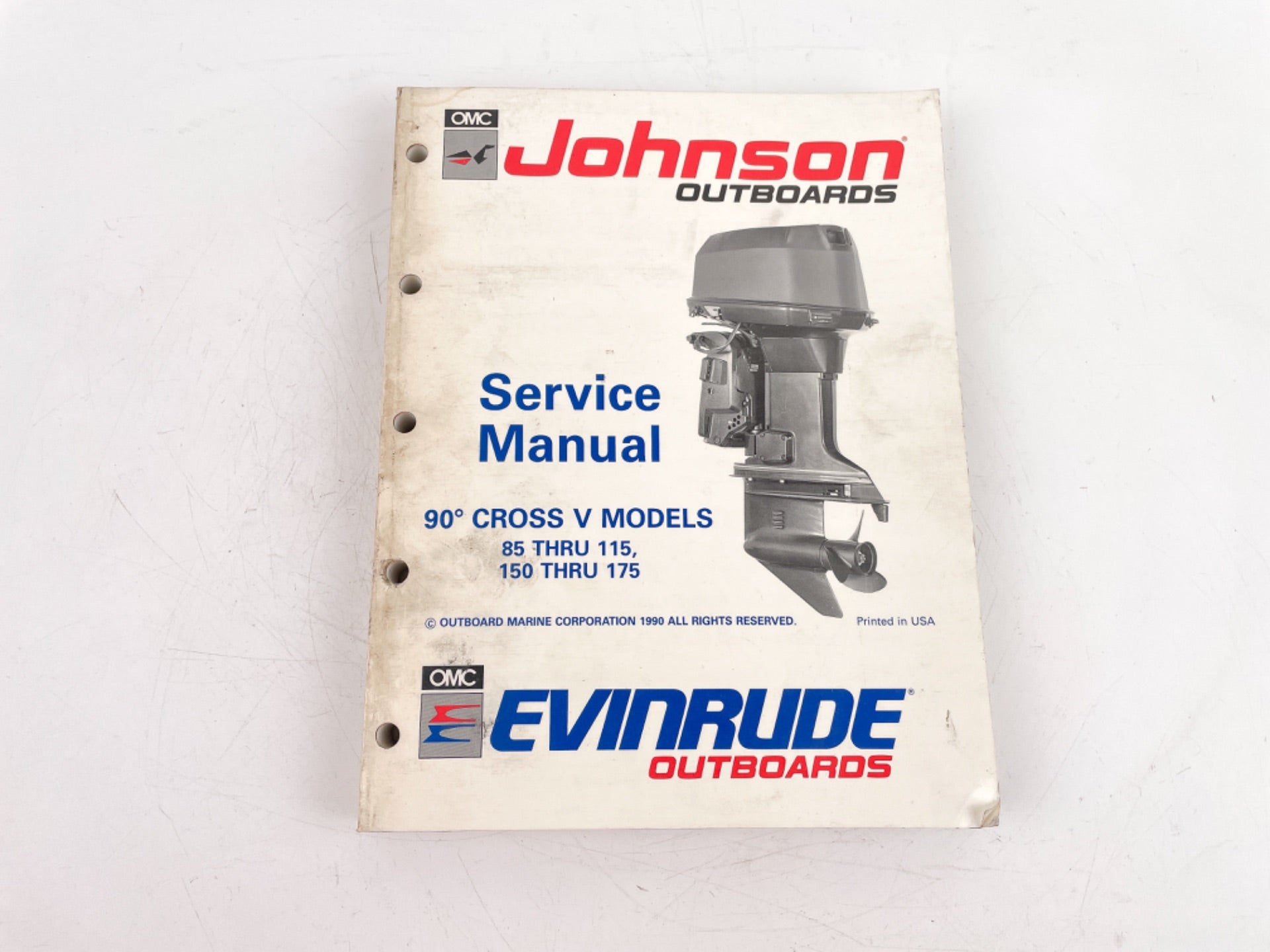 1990 Used OEM Johnson Evinrude Manual 90° Models 85-115, 50-175 507949