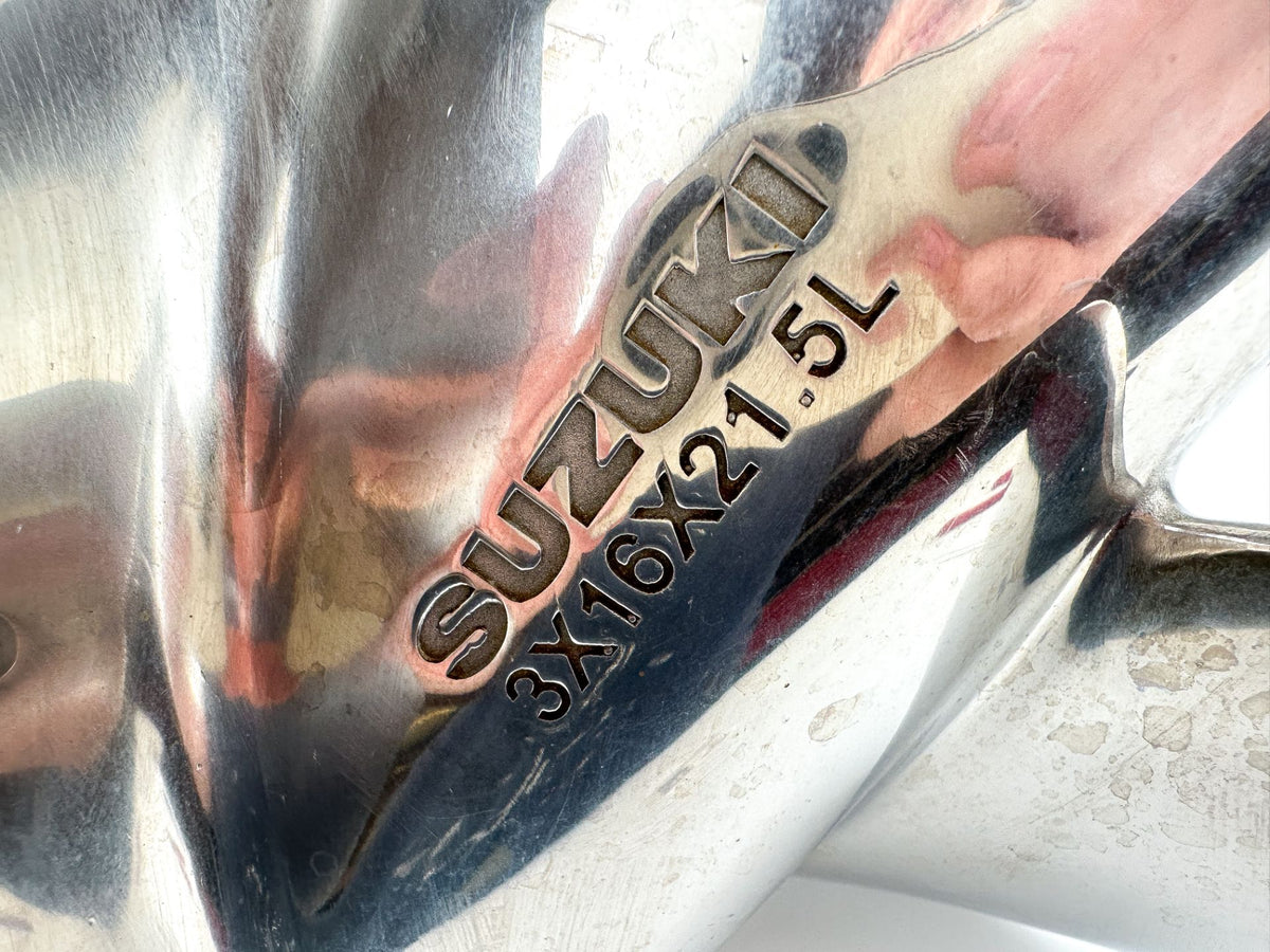 Suzuki Outboard Stainless Steel Propeller Prop 3 x 16 x 21.5 Left Hand