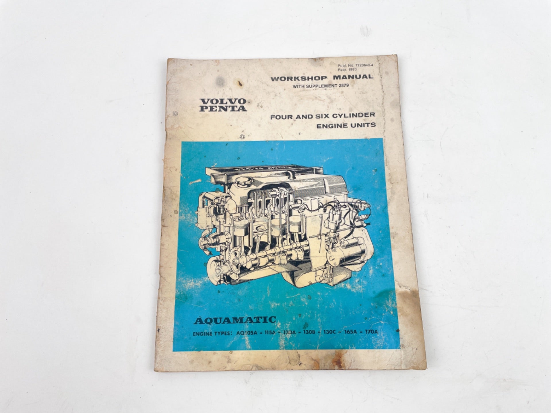 Volvo Penta workshop manual engine AQ105 AQ115 AQ130 AQ165 AQ170 7723640-4