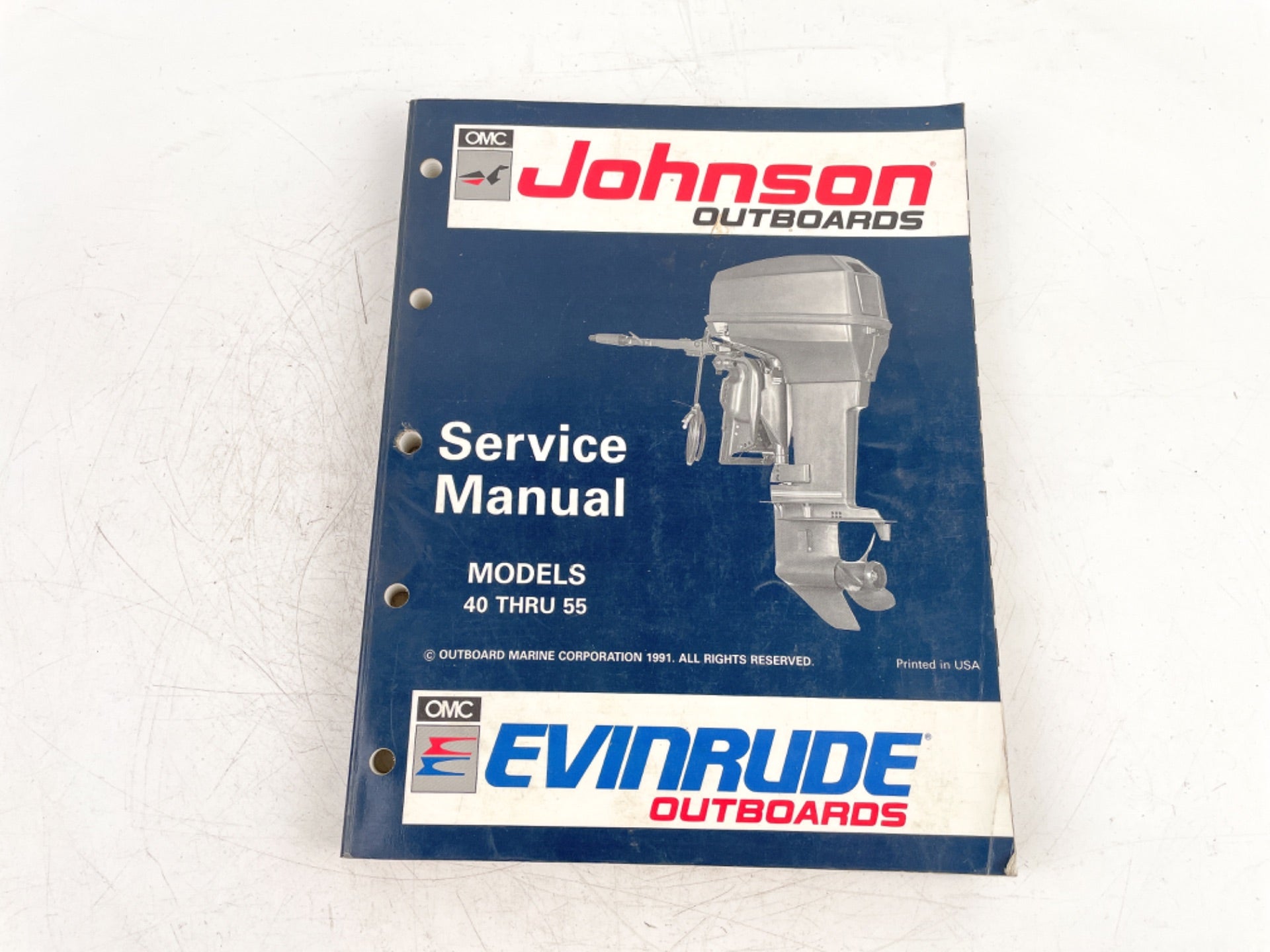 1991 Evinrude Johnson Outboard 40 thru 55 HP Shop Service Manual 508143