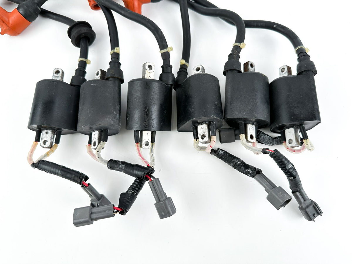 2004 Yamaha 150 HP 2 Stroke Outboard Ignition Coil Set 68F-82310-01-00 OEM