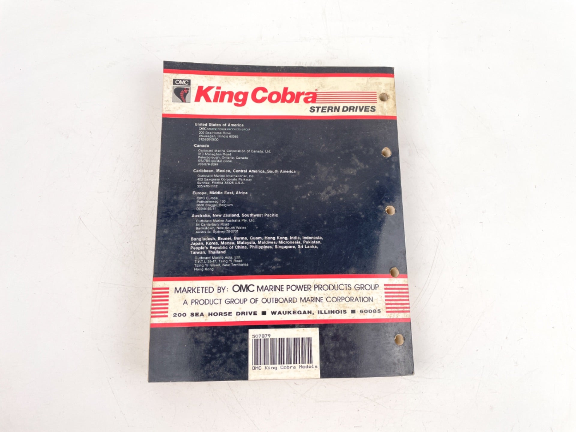 OMC King Cobra Stern Drives PWS Models 5.7,350,454,460 Service Manual 507879