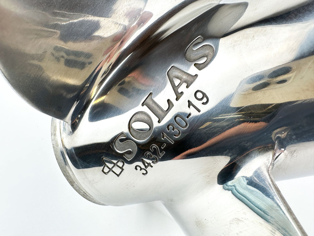 Solas Stainless Steel Propeller Prop 3 Blade 13" X 19P Left Hand Counter