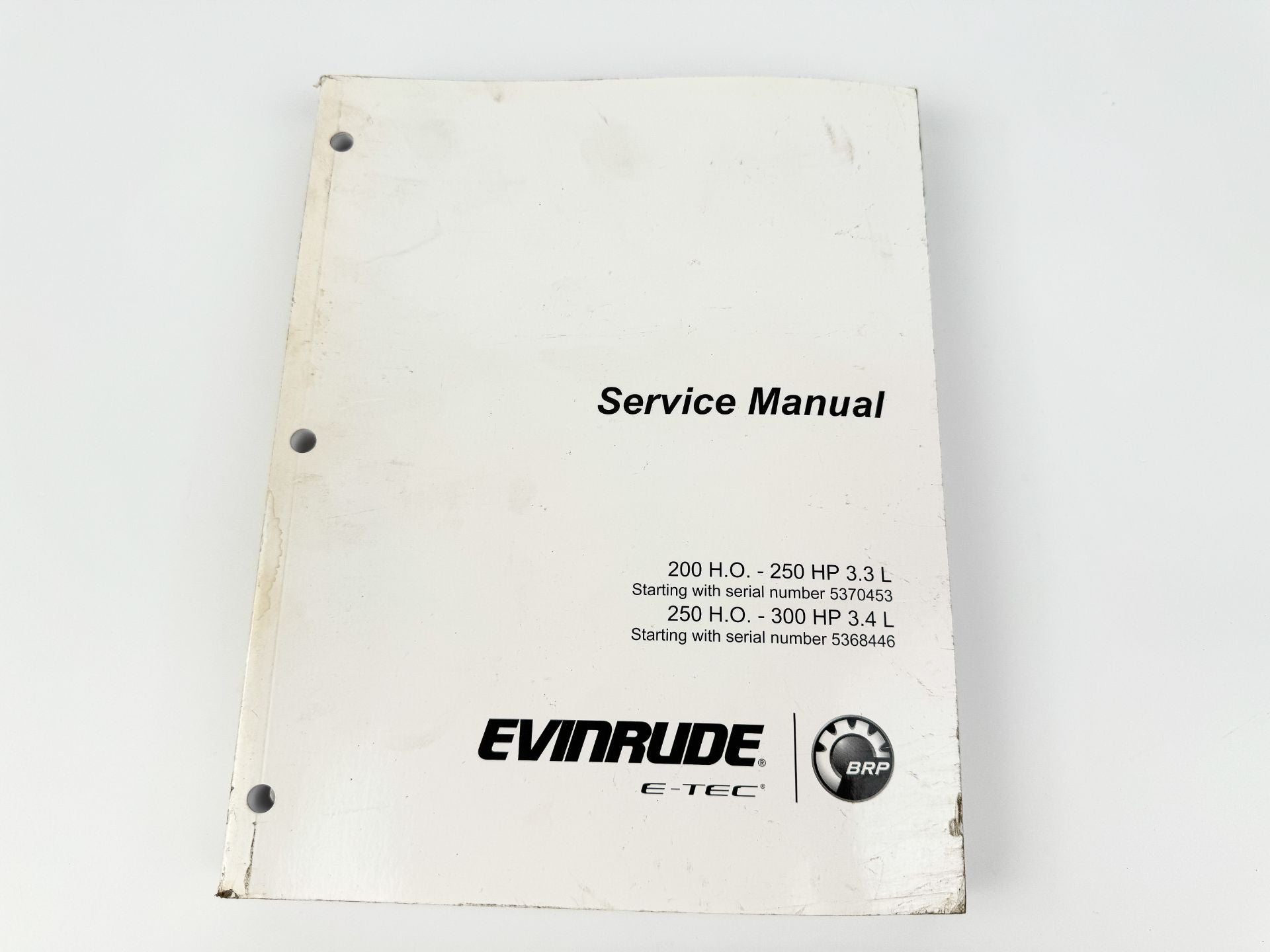 OMC Evinrude Outboard 3.3L 3.4L Service Manual 200 HO 250 HO 300 HP 2017 5010283