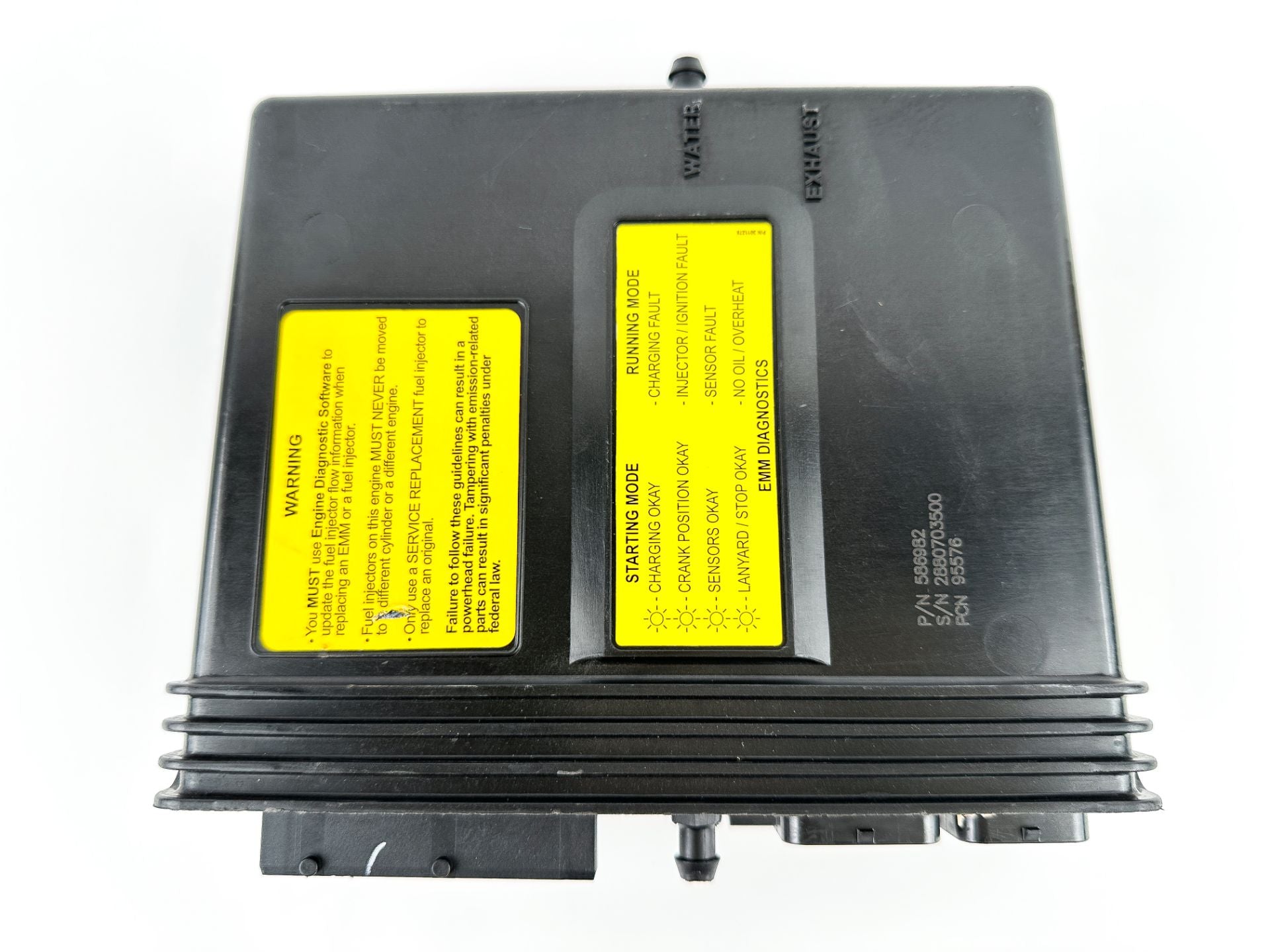 2008 Evinrude 200 HP 2 Stroke Etec Engine Control Module Unit EMM 0586982 Damaged