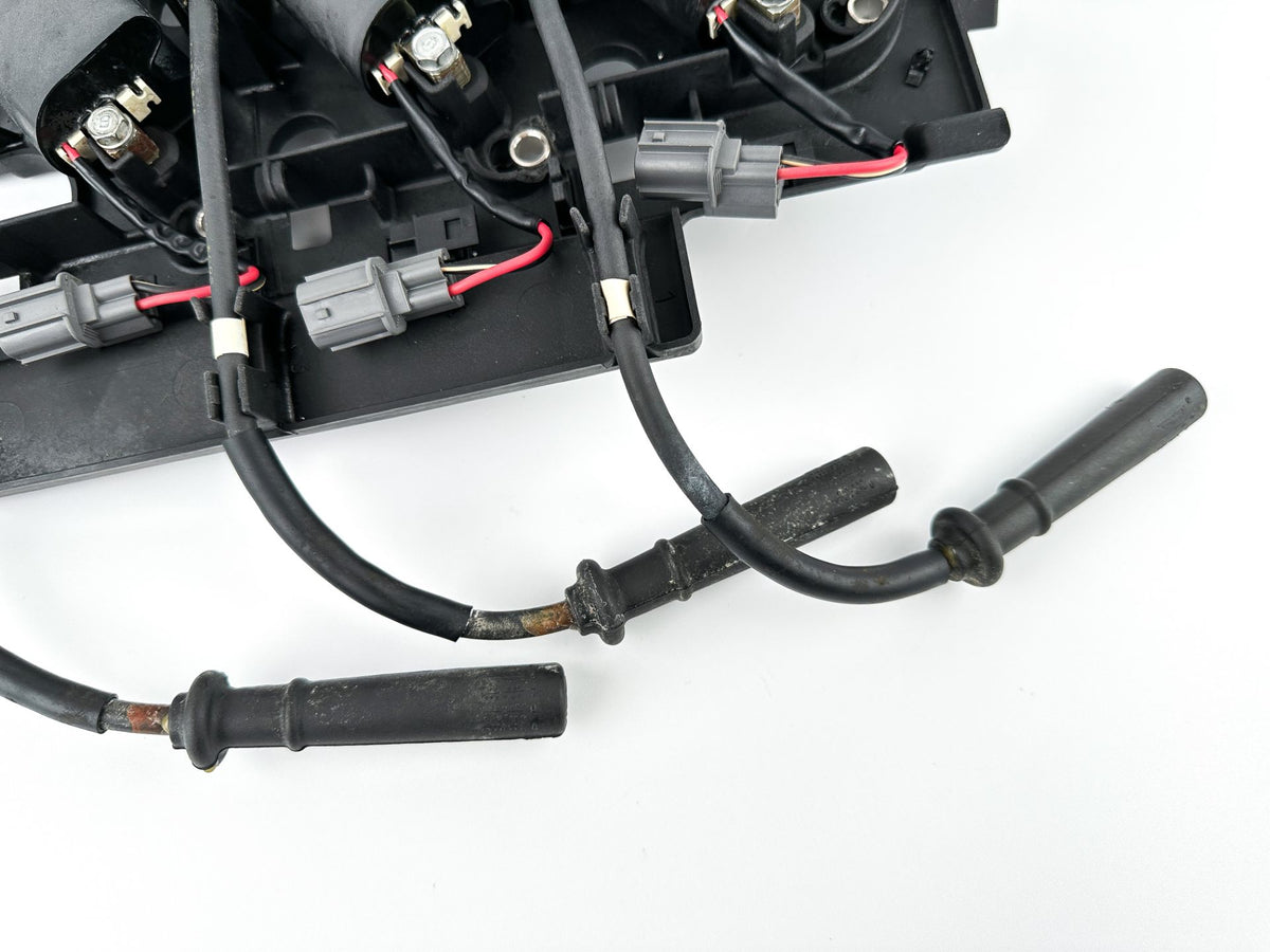 2004 Yamaha 225 HP 4 Stroke Outboard Ignition Coil Set W/ Plate 69J-82310-00-00 OEM