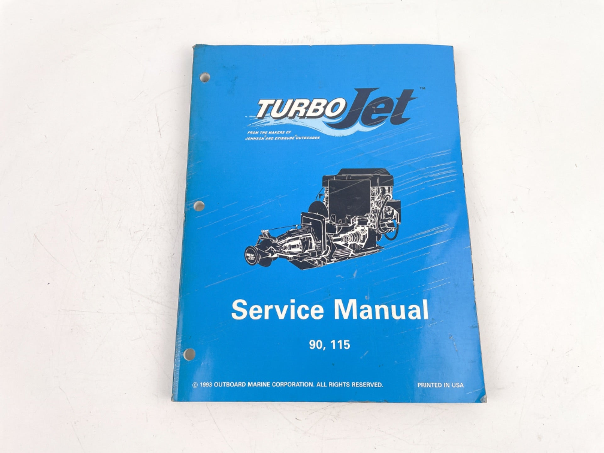 1993 OEM JOHNSON OUTBOARD SERVICE MANUAL FOR TURBO JETS 90/115 HP 502138