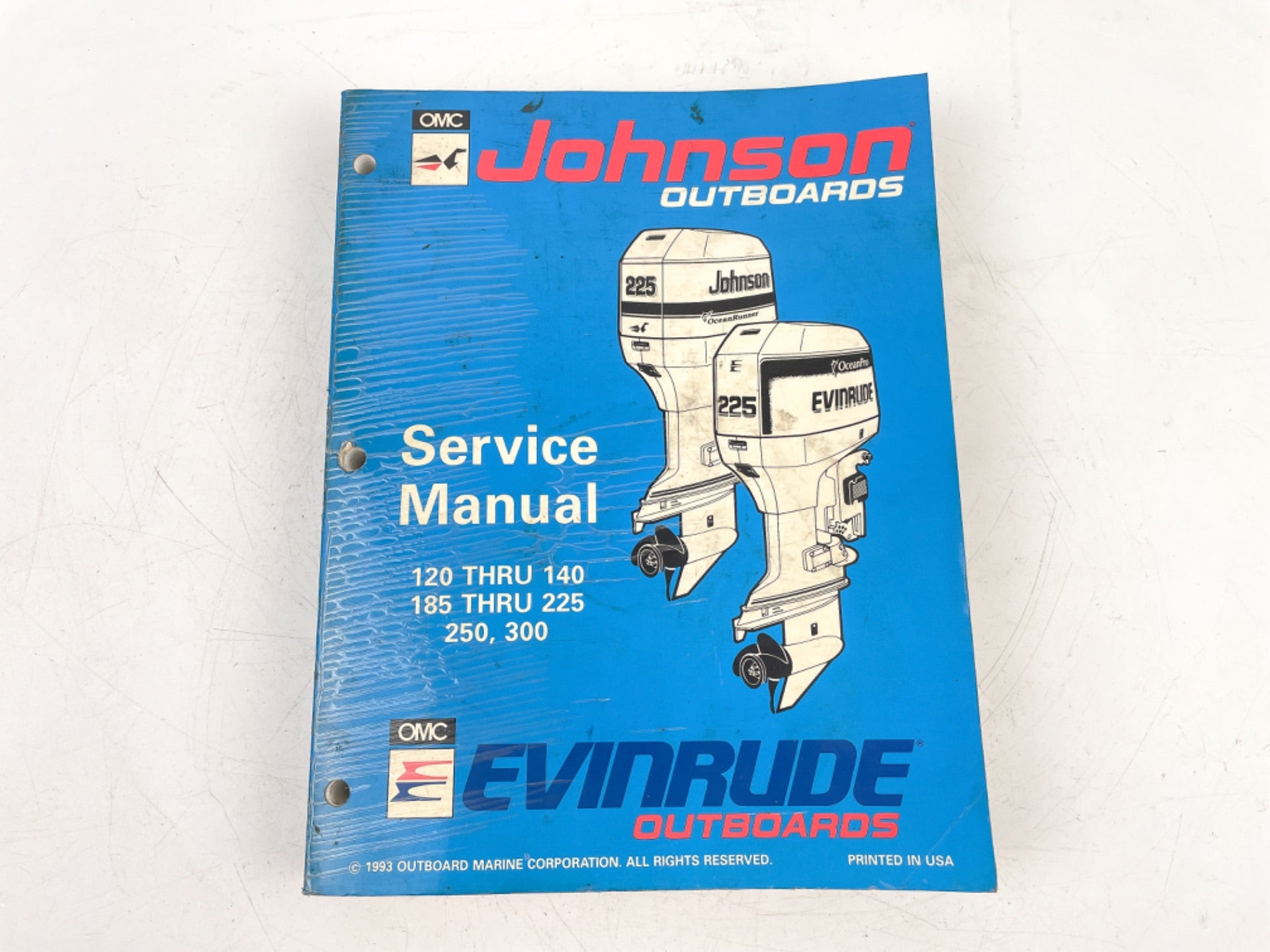 Johnson Evinrude Outboard ER 125 - 300 hp 1993 Factory Service Manual 500612