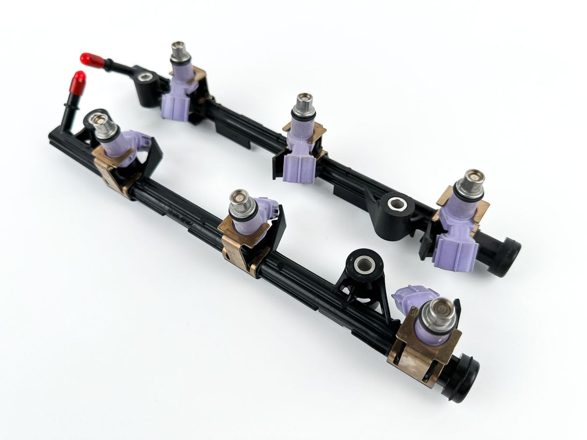 2009 Yamaha 250 HP 4 Stroke Outboard Fuel Injector Set W/ Rail 6P2-13761-10-00 OEM