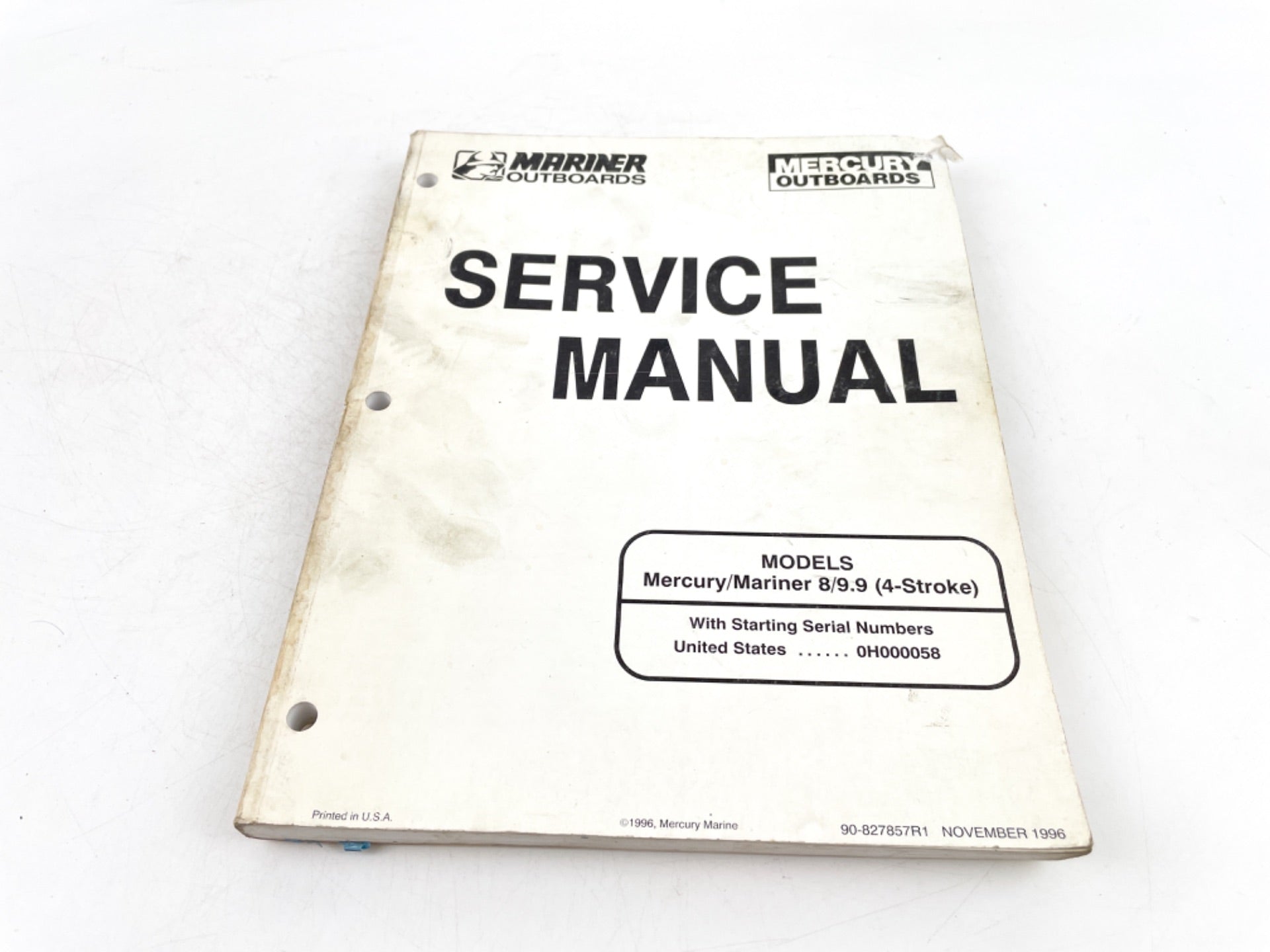 MERCURY/MARINER SERVICE MANUAL MODELS 8/9.9 4-STROKE 90-827857R1