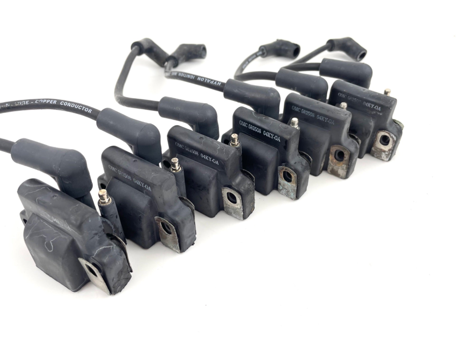 2000 Johnson 225 HP 2 Stroke Outboard Ignition Coil Set 0582508 OEM