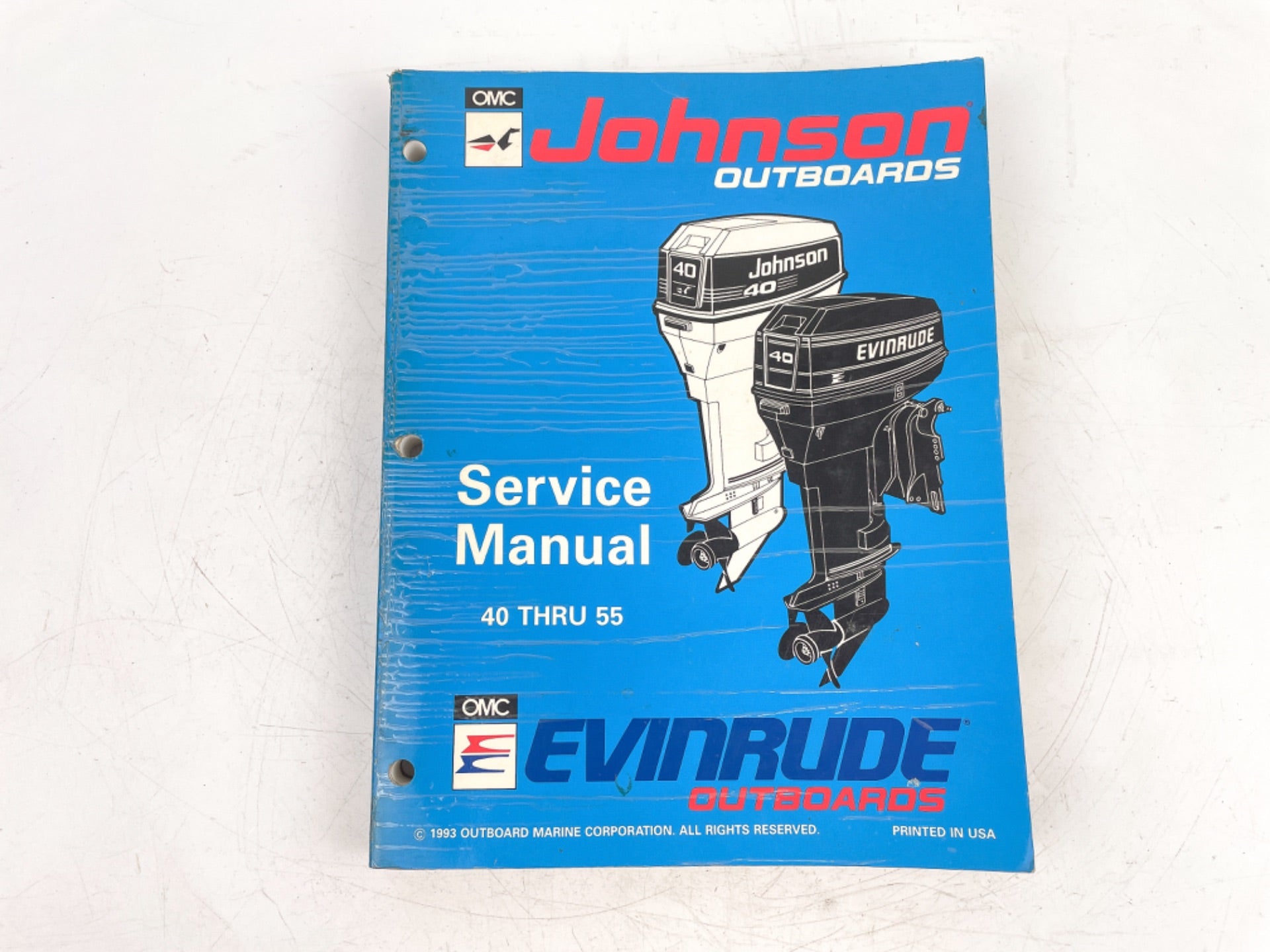 OEM 1993 JOHNSON/E OUTBOARD SERVICE MANUAL 40-55 MODELS 500608