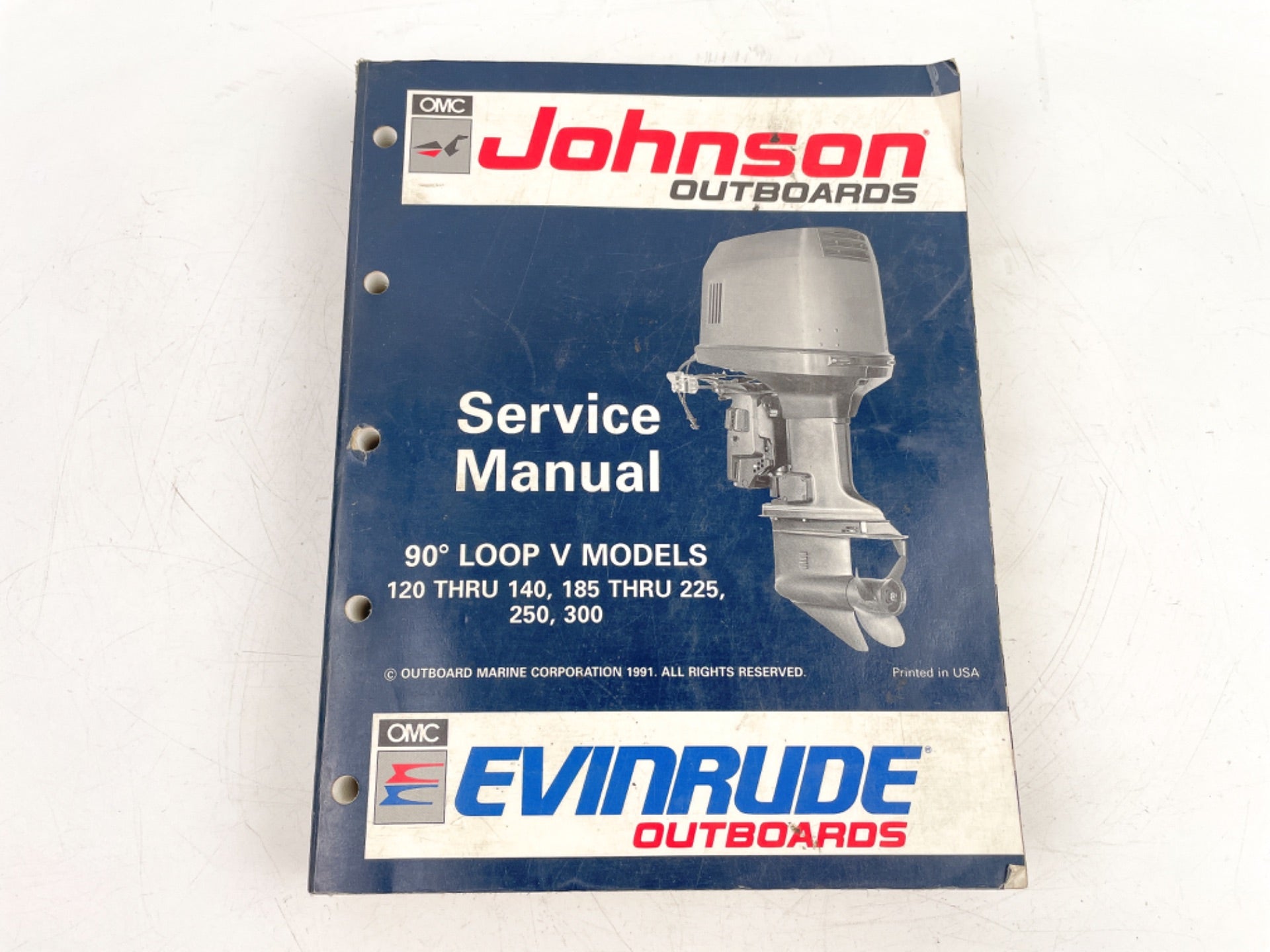 1992 EN Johnson Evinrude outboard 120 thru 300 hp 90° LV factory manual 508147